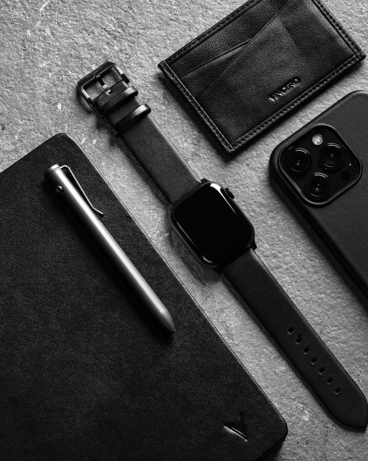 Apple Watch Leather Band - Graphite Hardware 41/42mm - Image 2