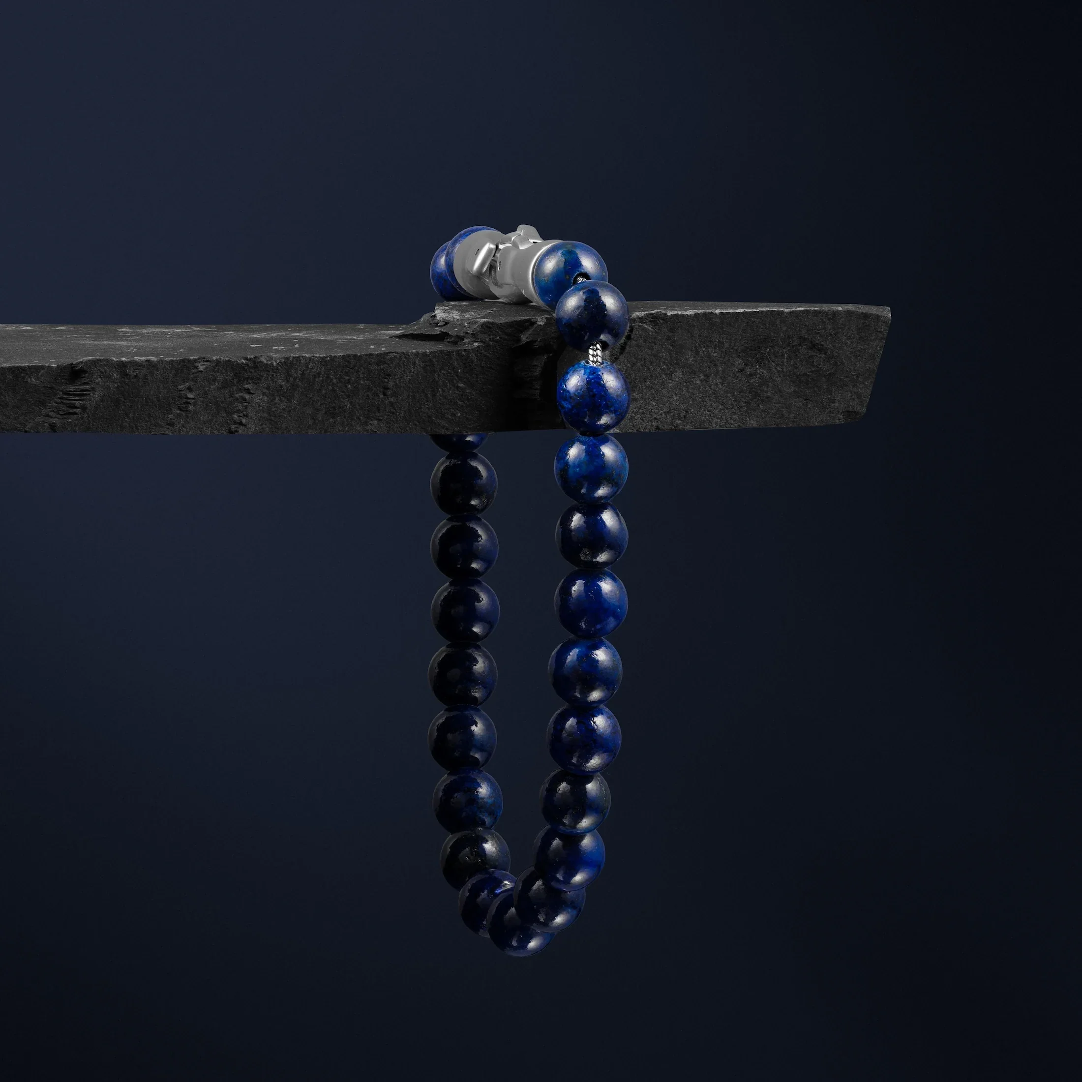 Spiritual Bead Bracelet, 8MM - Lapis Lazuli - Image 2
