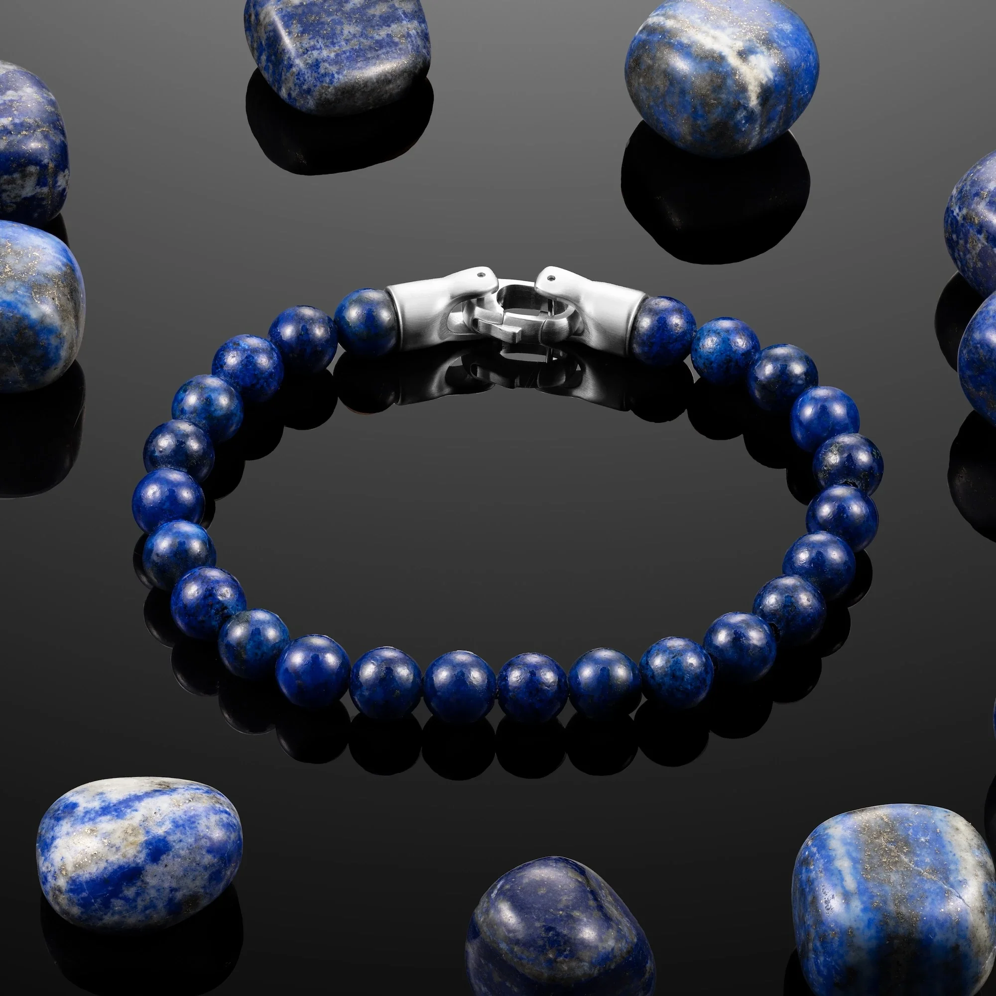 Spiritual Bead Bracelet, 8MM - Lapis Lazuli - Image 8