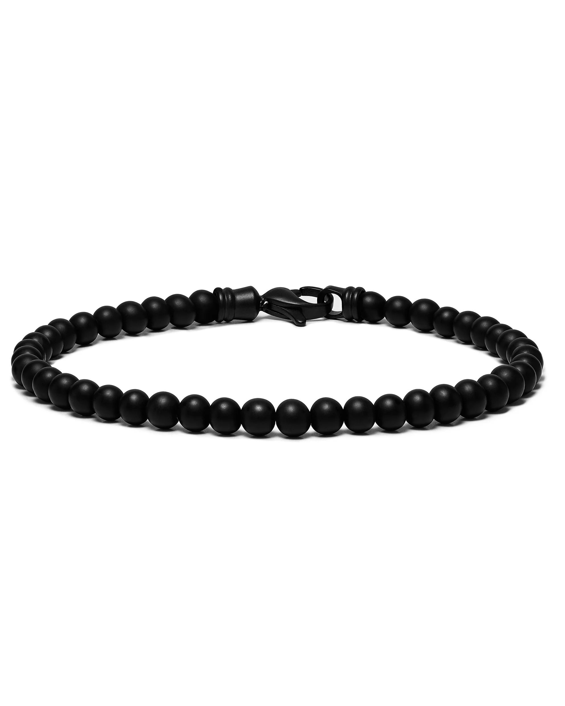Spiritual Bead Bracelet, 4MM - Black Onyx - Image 6