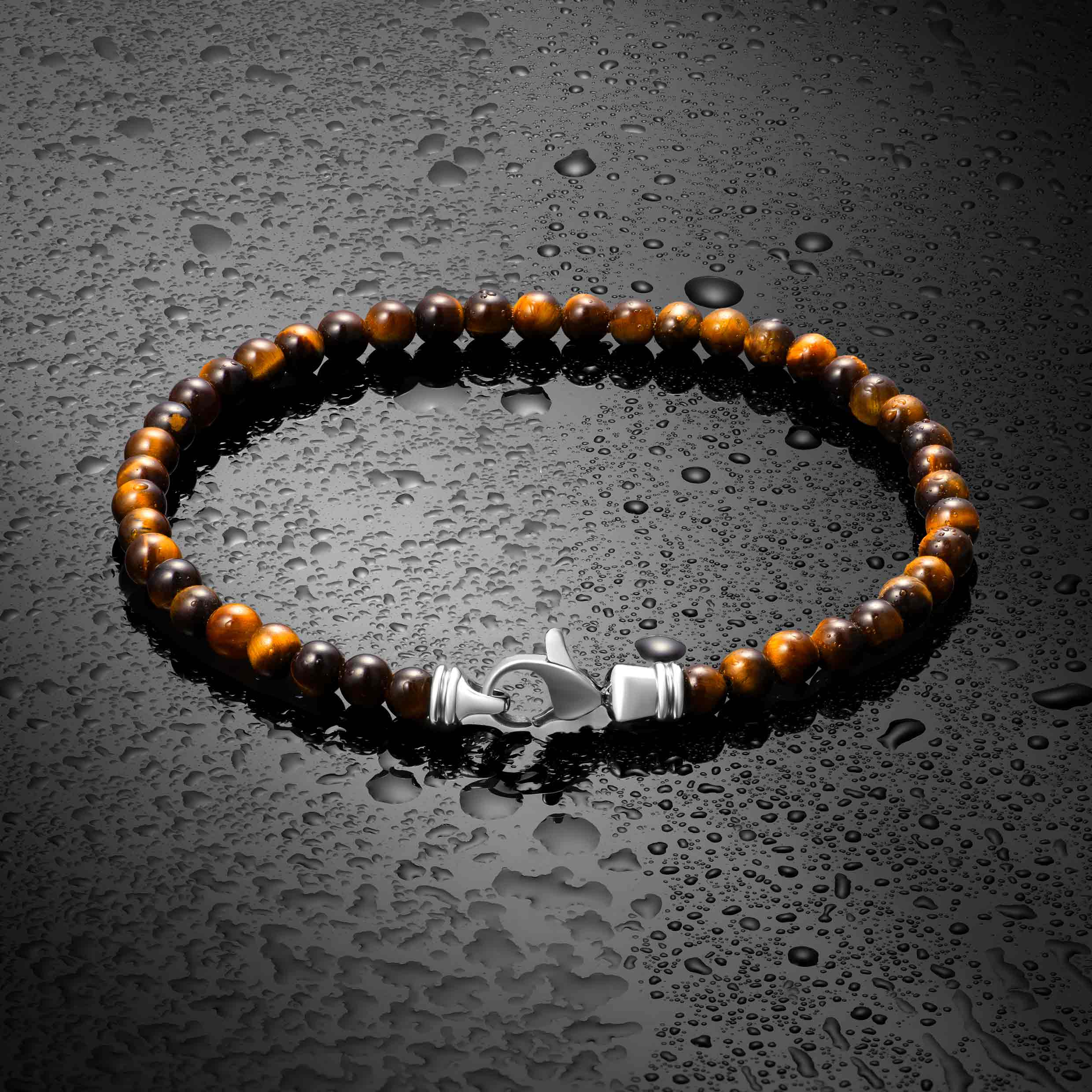 Spiritual Bead Bracelet, 4MM - Tiger’s Eye - Image 6
