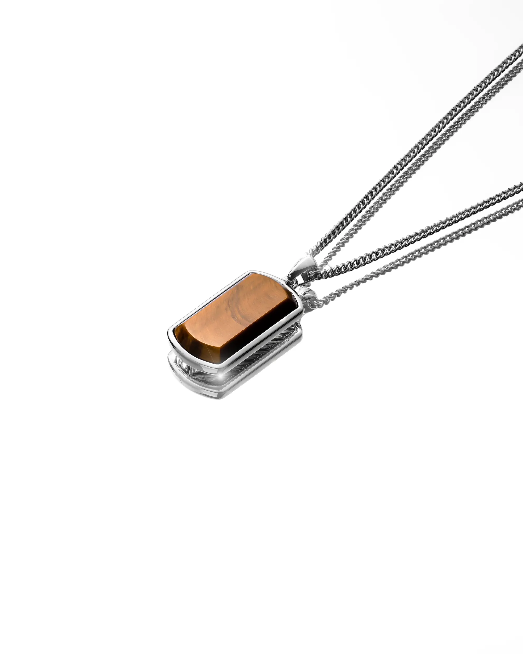 Beveled Tag Pendant - Tigers Eye - Image 4