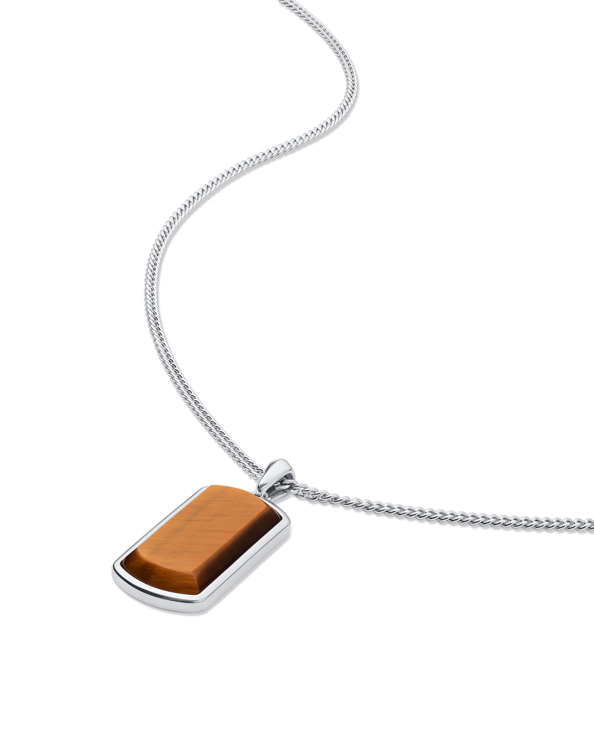 Beveled Tag Pendant - Tigers Eye - Image 6