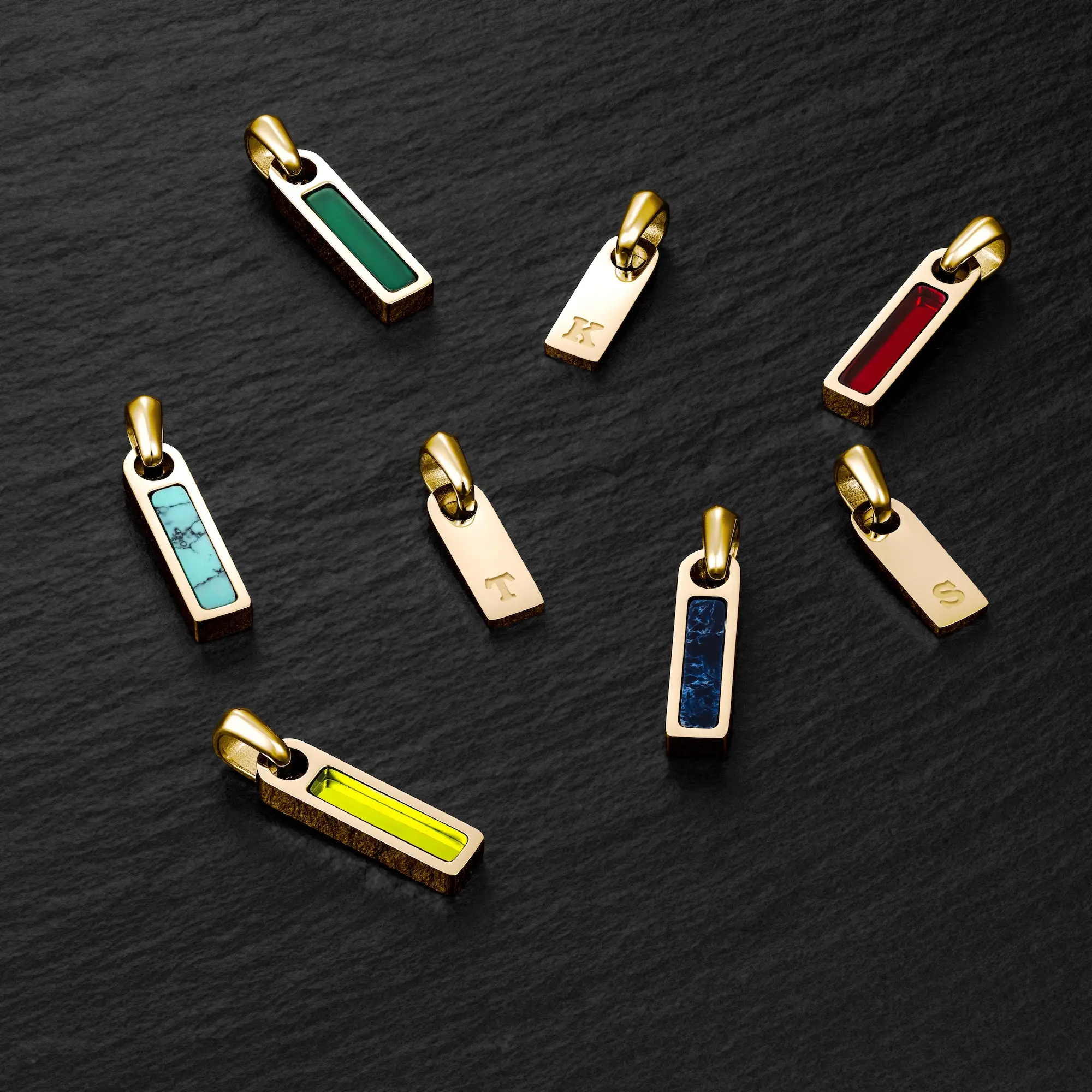 Birthstone & Initial Tag Necklace - Gold - Image 10