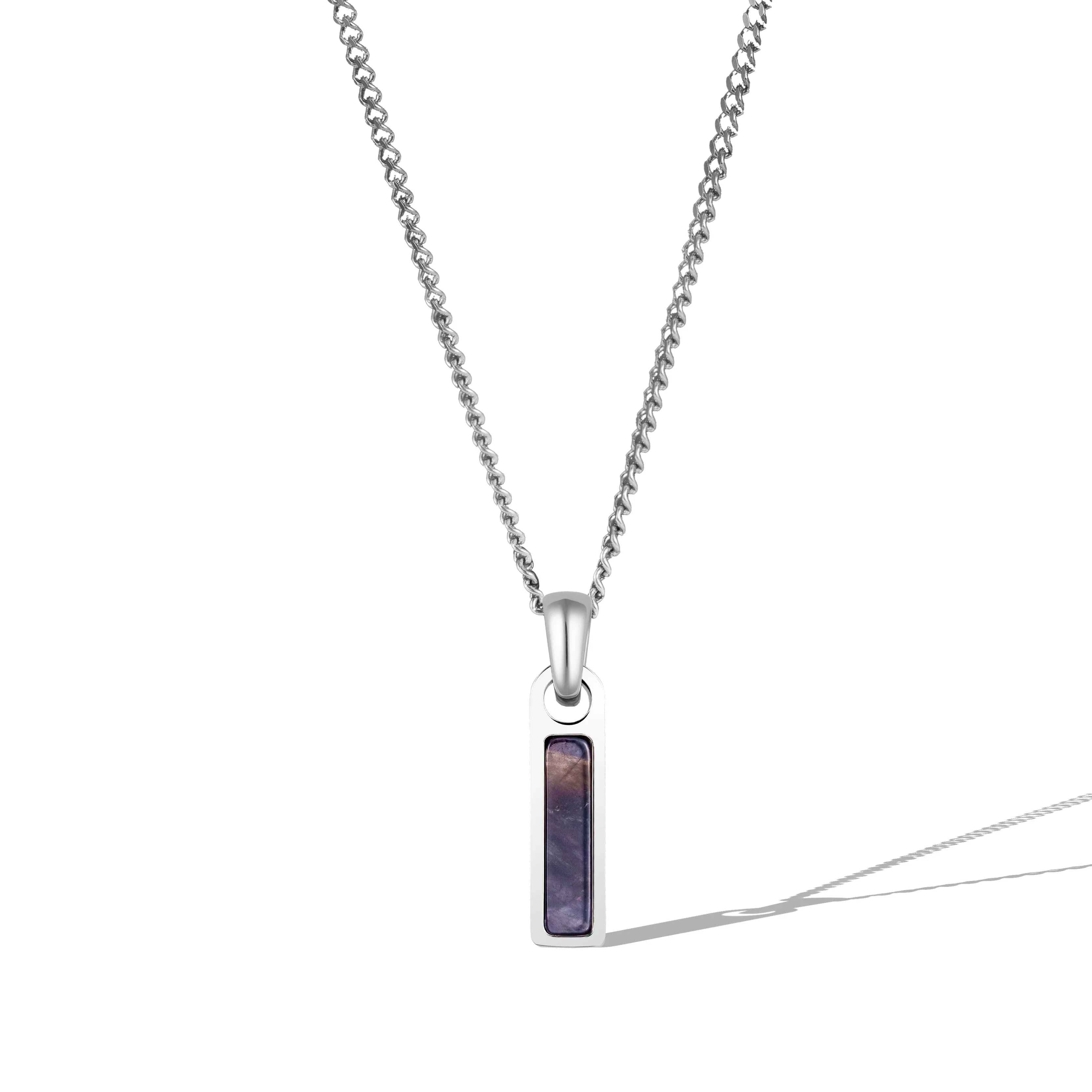 Birthstone Tag Necklace - Silver - Image 11