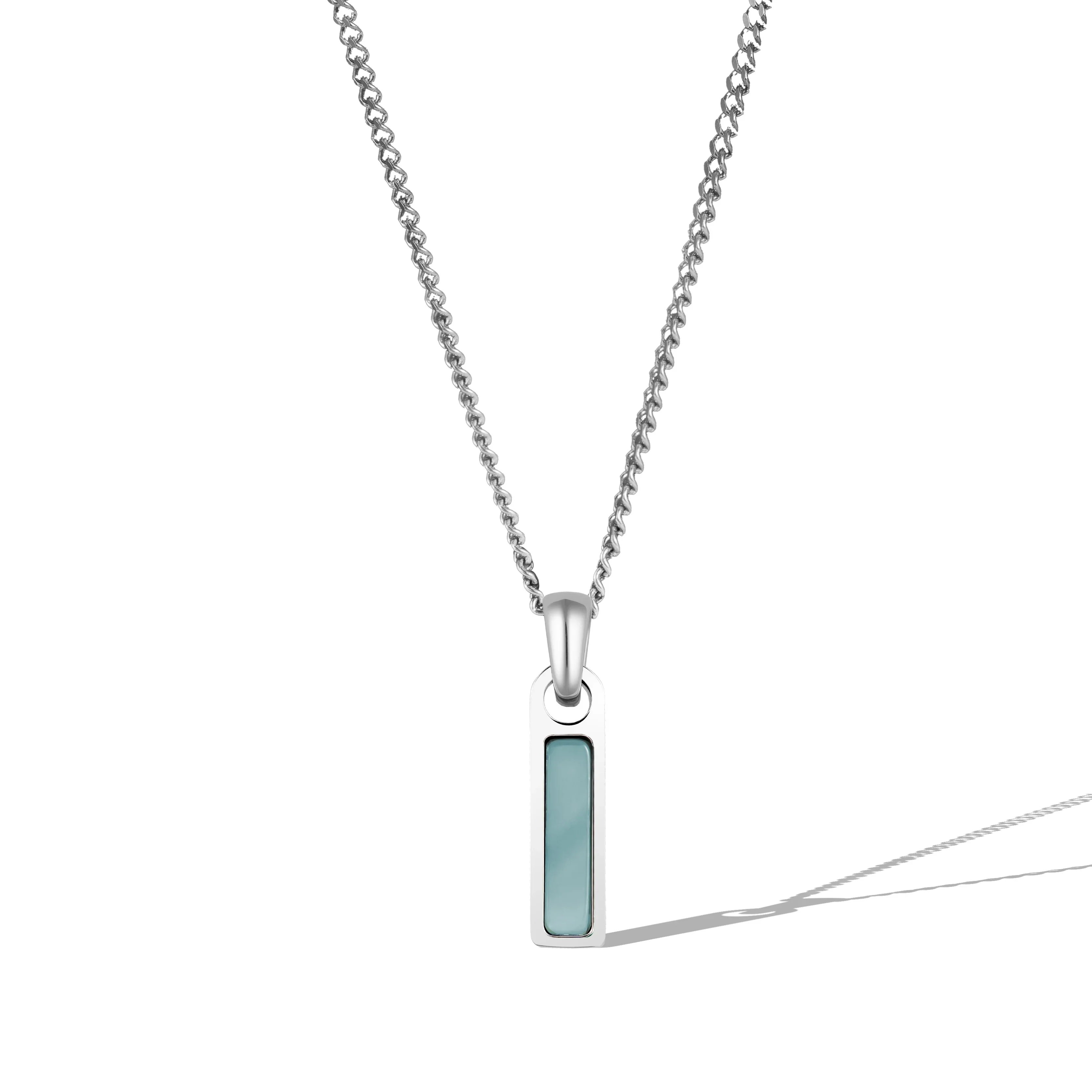Birthstone Tag Necklace - Silver - Image 12