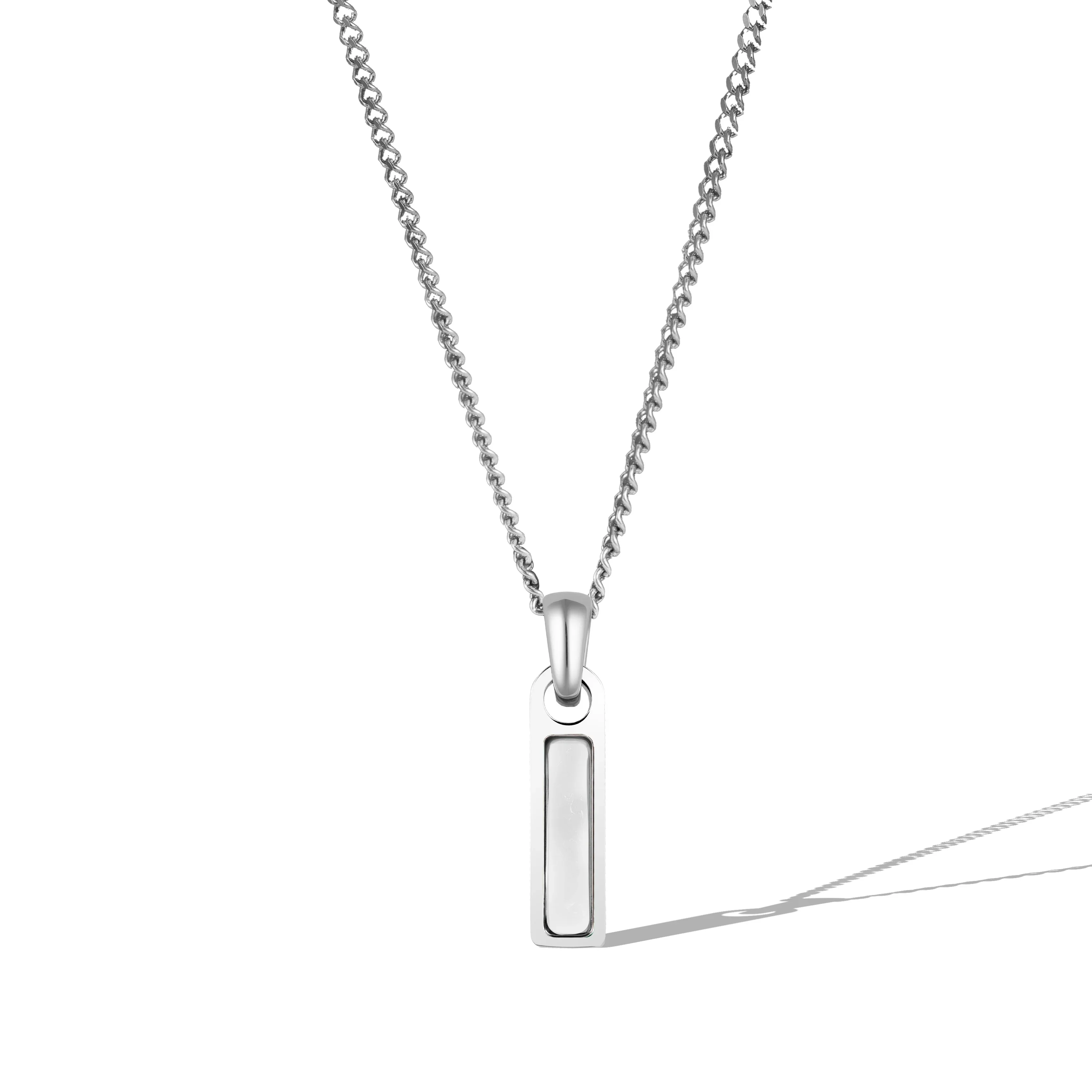 Birthstone Tag Necklace - Silver - Image 15