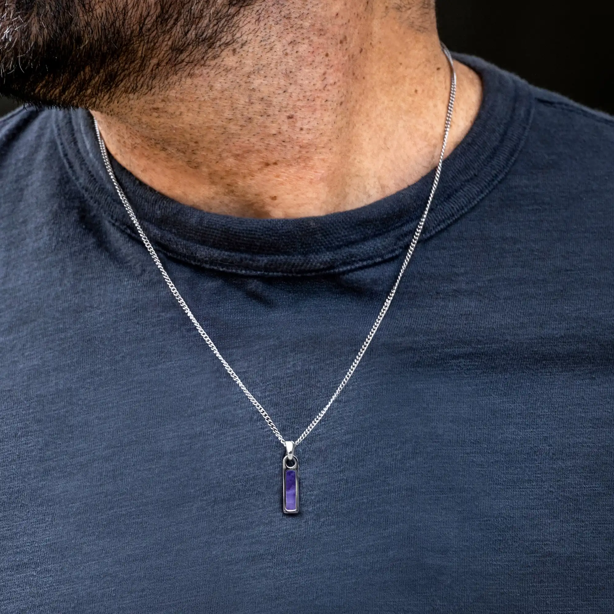 Birthstone Tag Pendant - Silver - Image 5