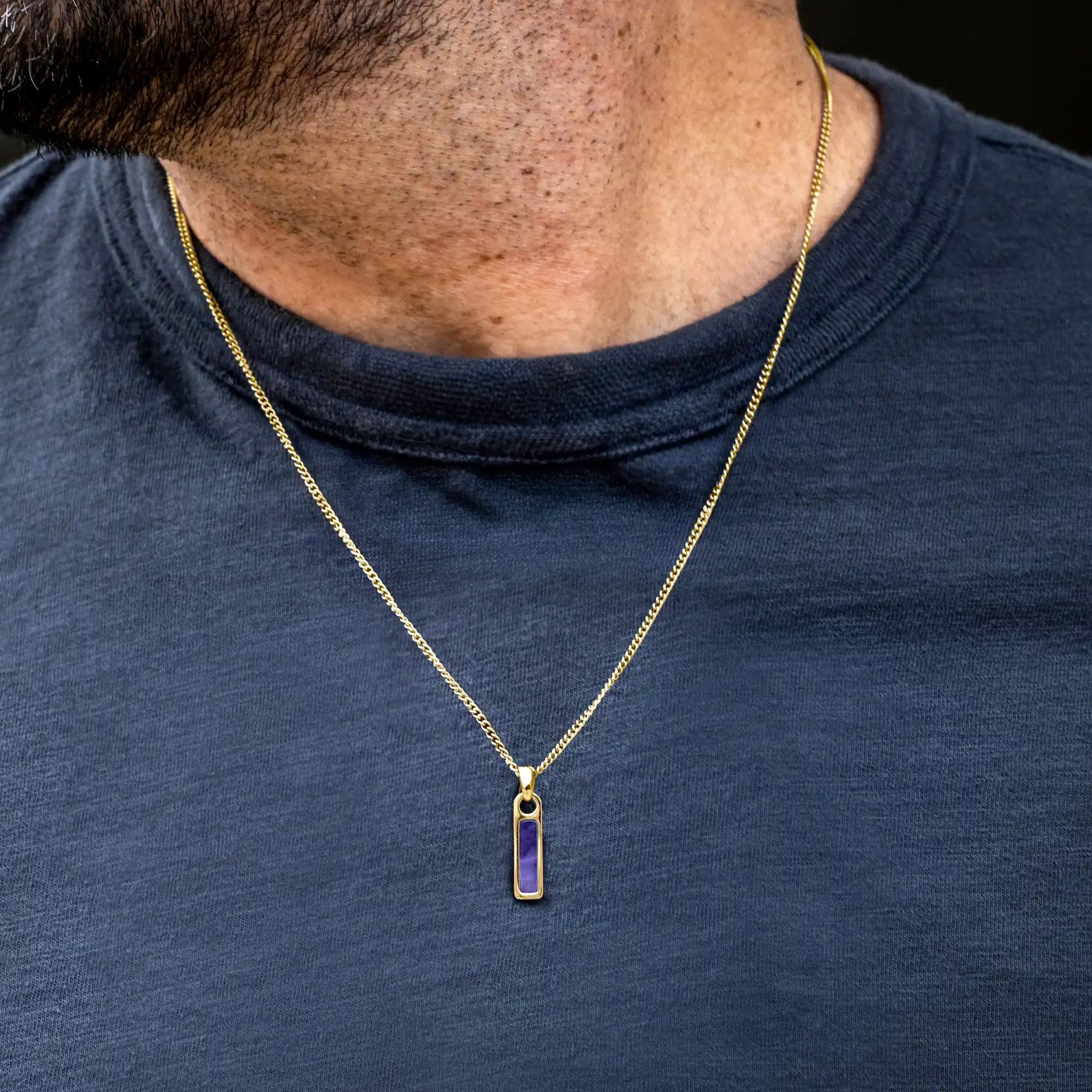 Birthstone Tag Pendant - 14K Gold - Image 7