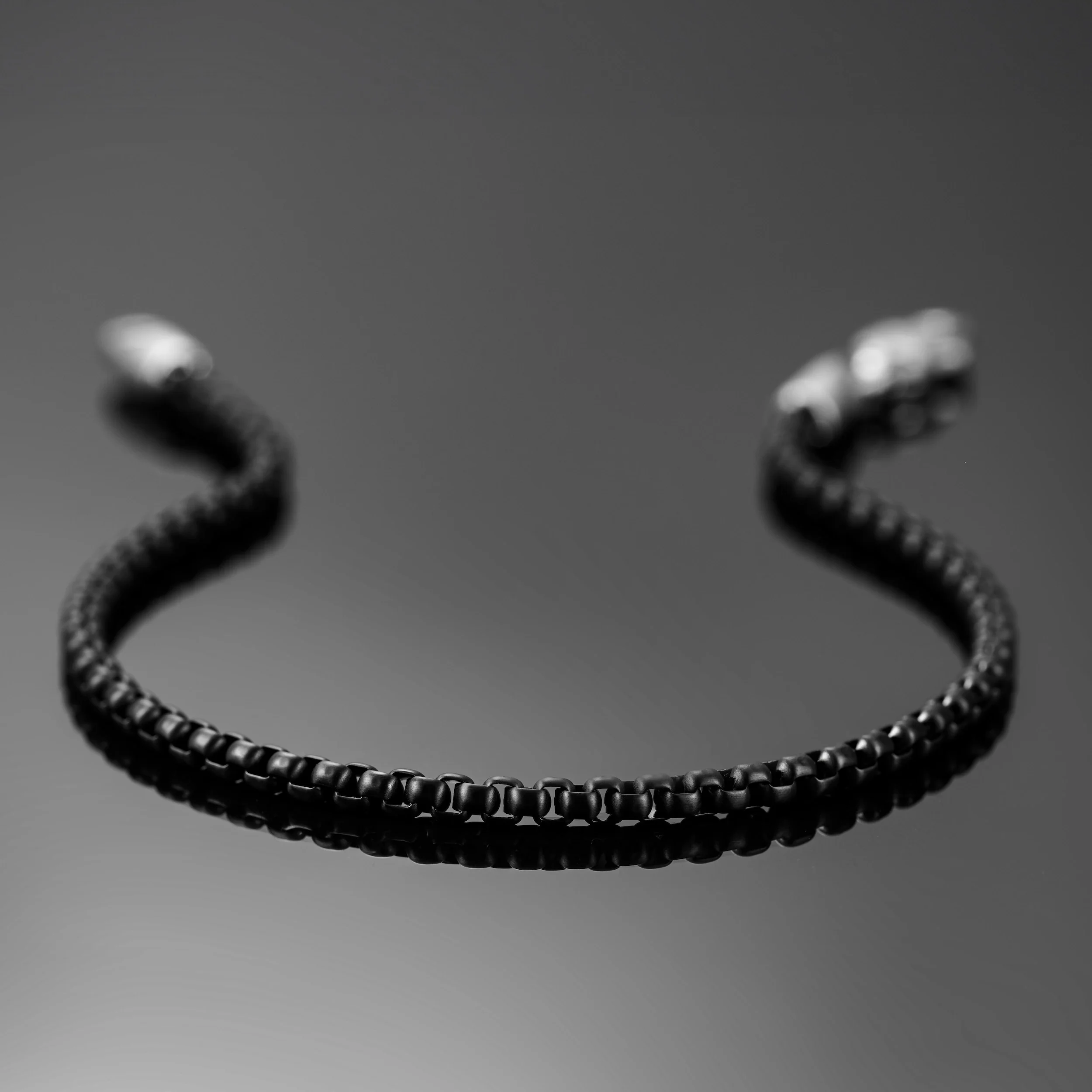 Box Chain Bracelet, 3MM - Black - Image 5