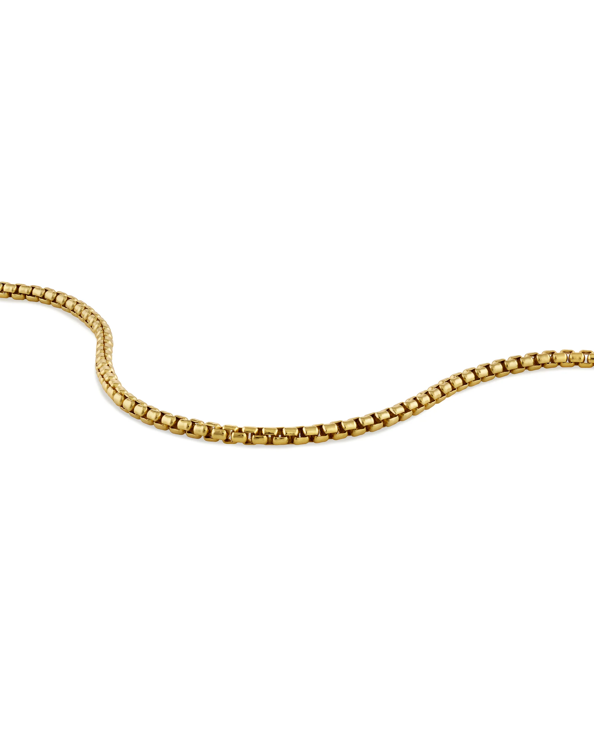 Box Chain Bracelet, 3MM - 14K Gold - Image 6