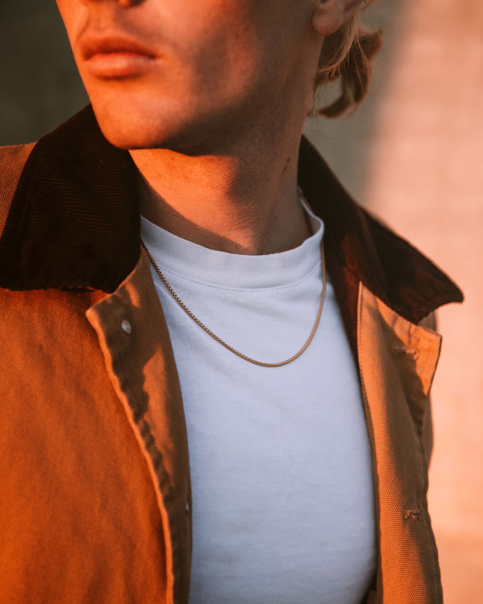Box Chain Necklace, 2MM - 14K Gold - Image 5