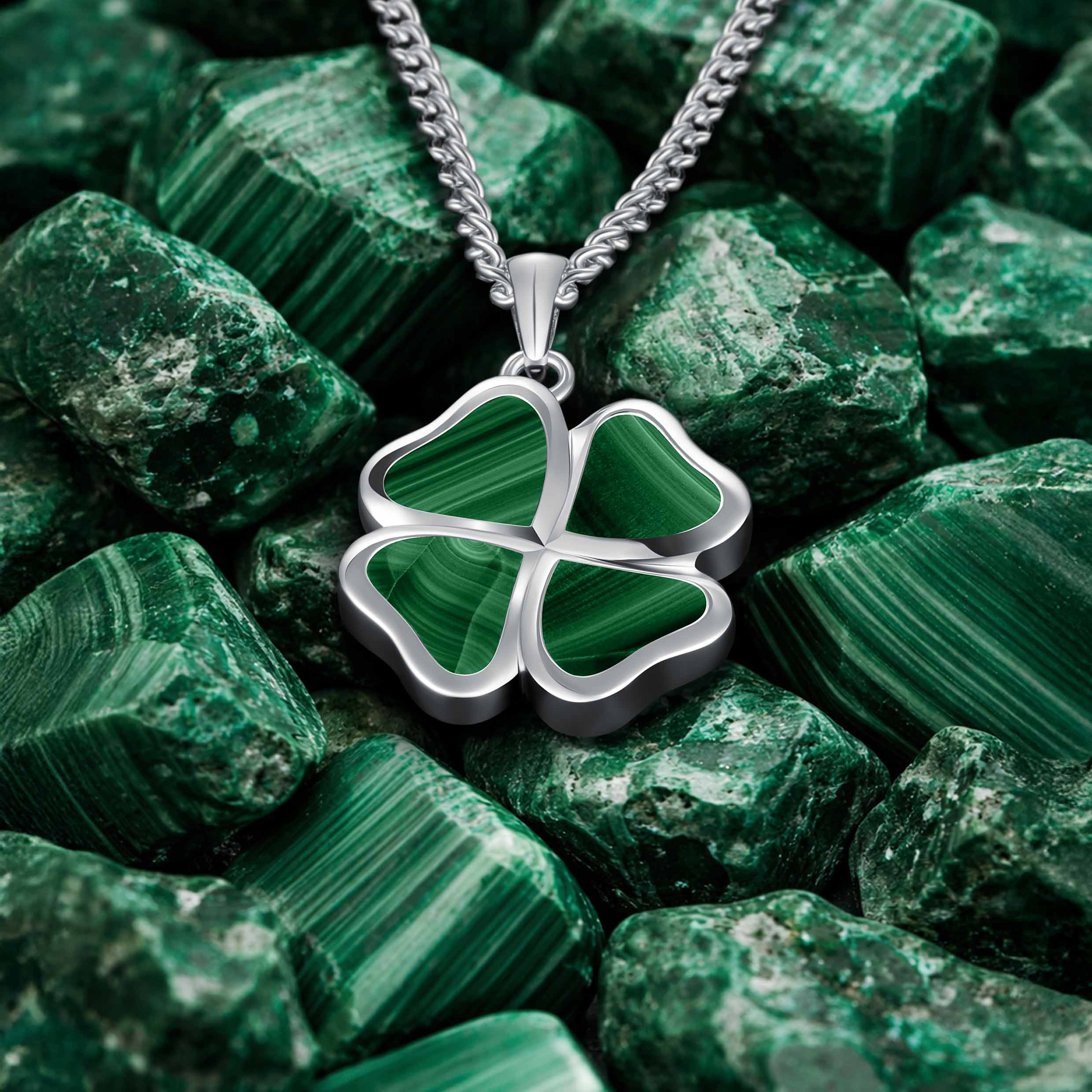 Clover Pendant - Malachite - Image 11