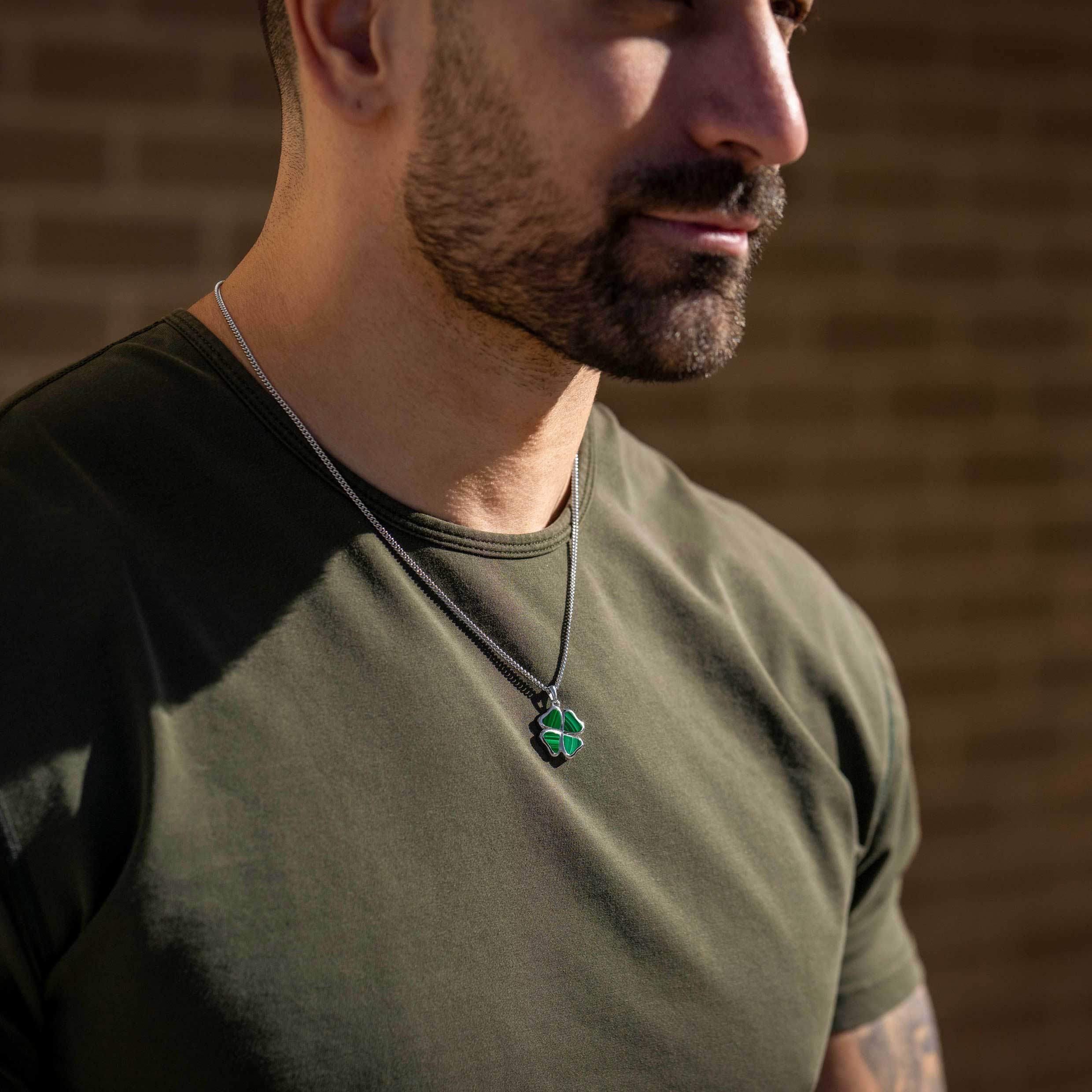 Clover Pendant - Malachite - Image 4