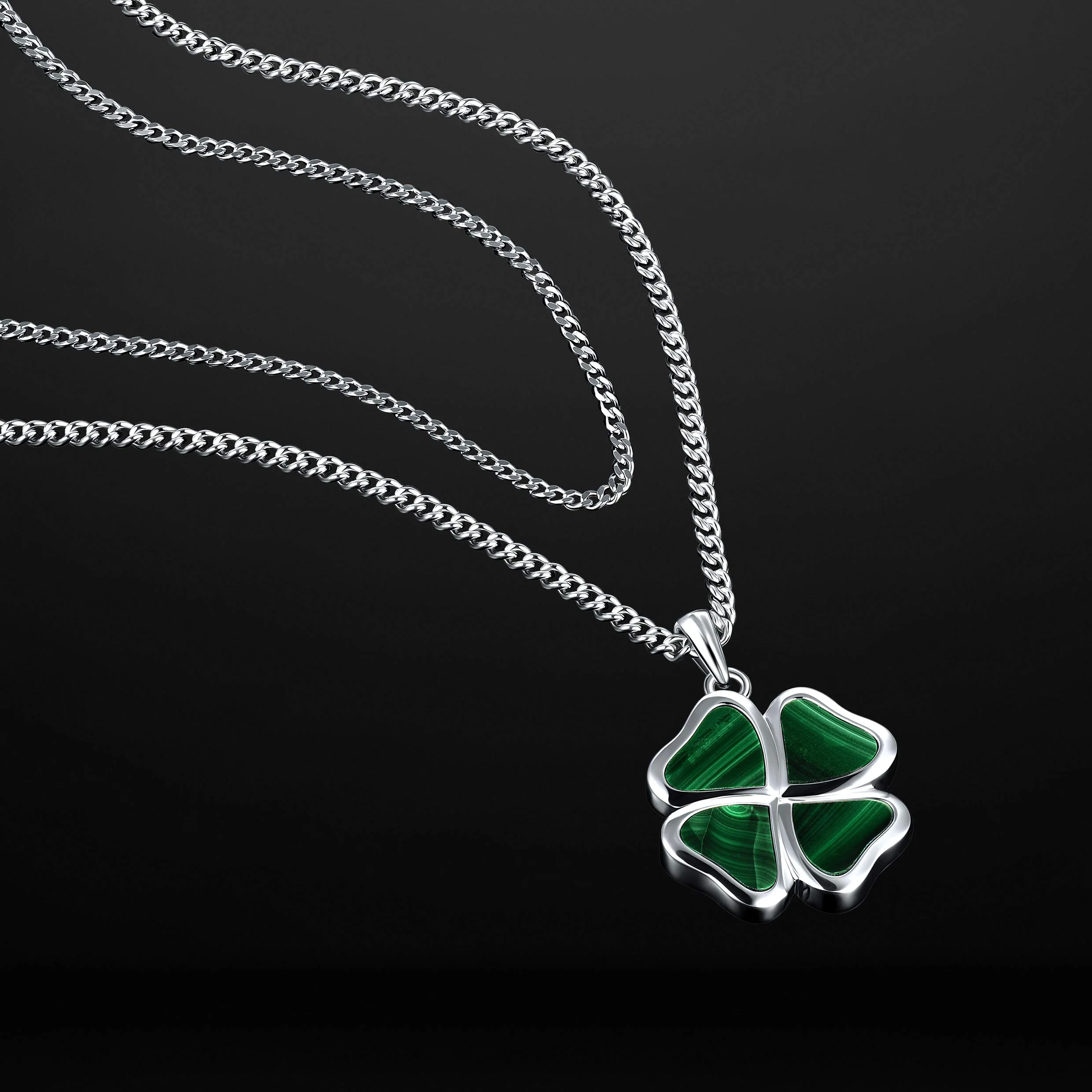 Clover Pendant - Malachite - Image 8