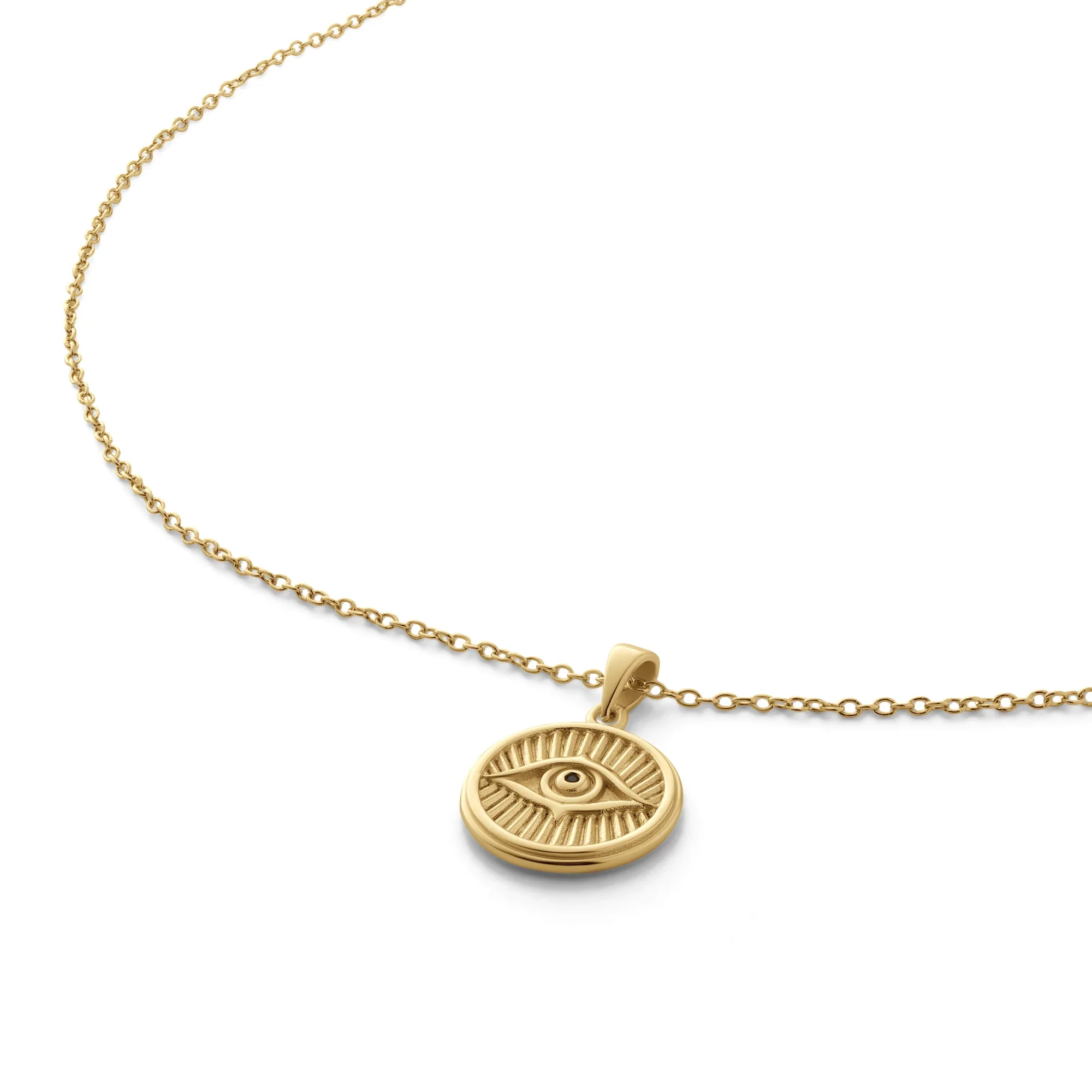 Courage: Evil Eye Necklace - Gold - Image 8