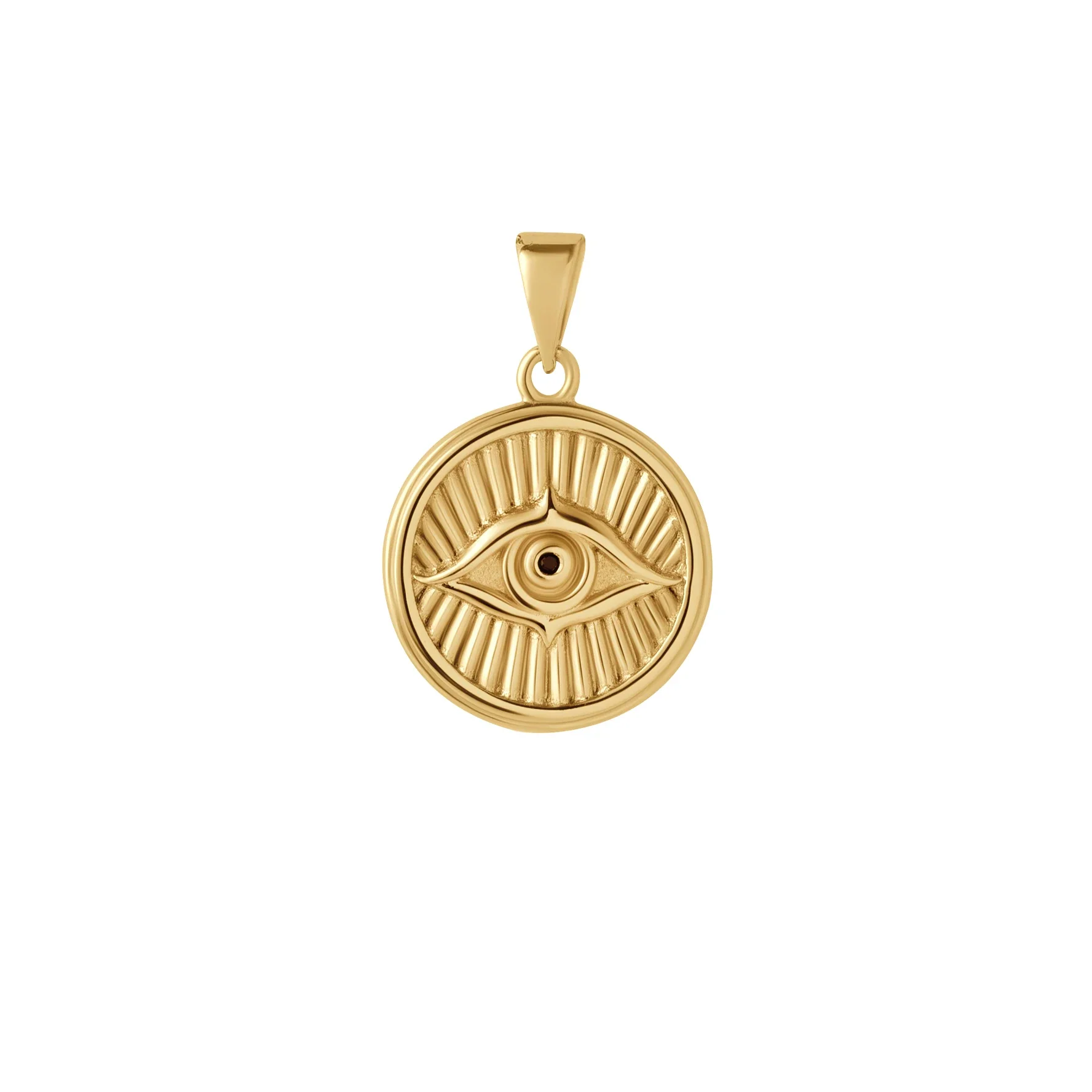Courage: Evil Eye Necklace - Gold - Image 9