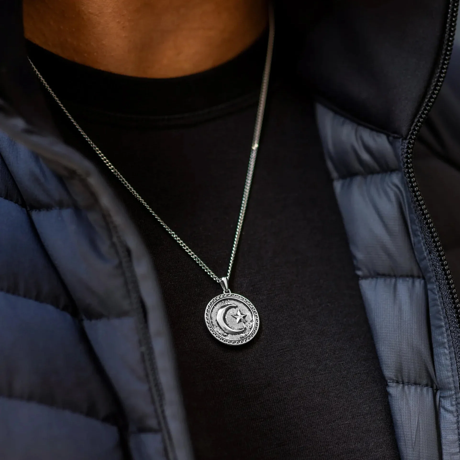 Star & Crescent Amulet - Sterling Silver - Image 6