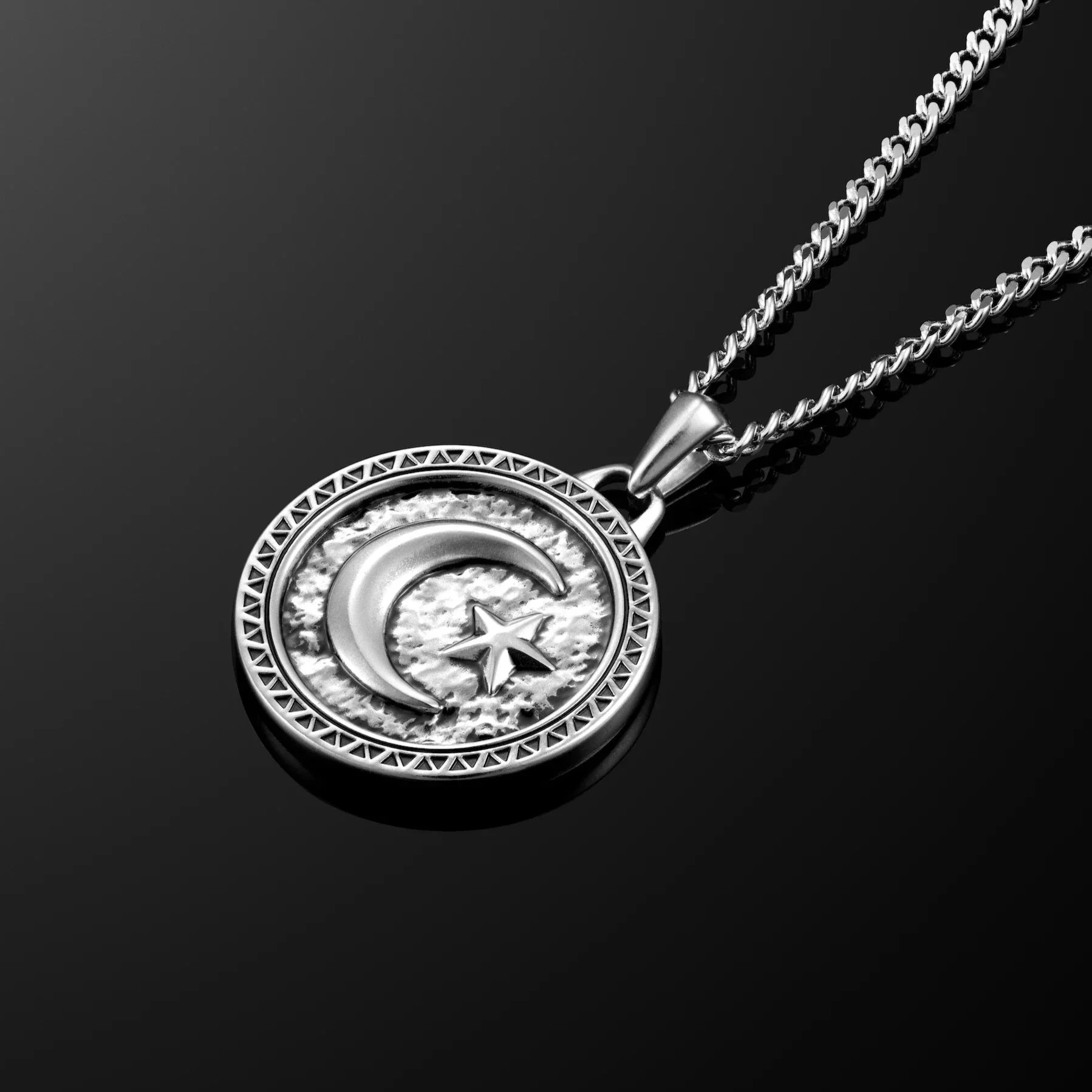 Star & Crescent Amulet - Sterling Silver - Image 7