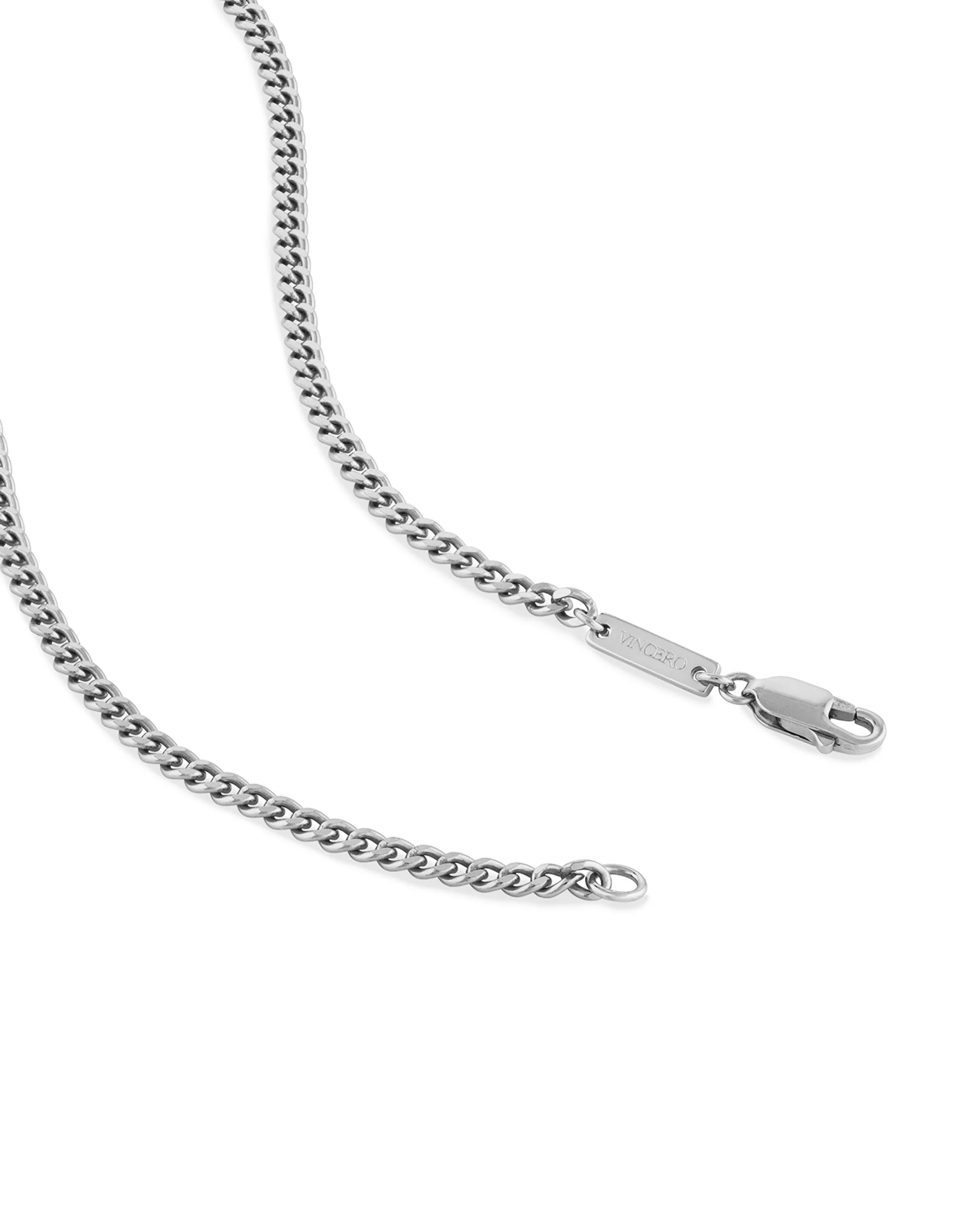 Curb Chain Necklace, 3MM - Sterling Silver - Image 5