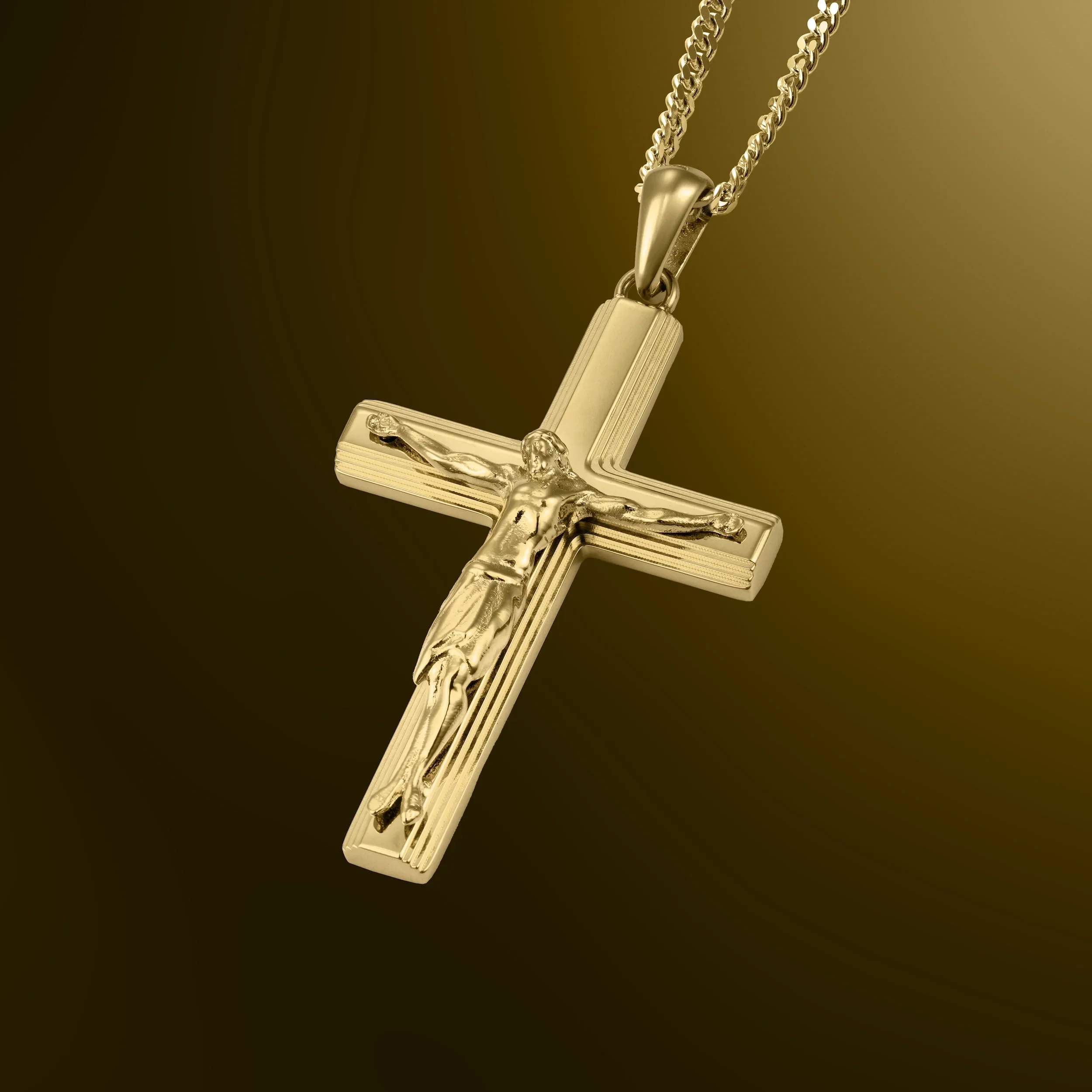 Crucifix Pendant - 14K Gold - Image 2
