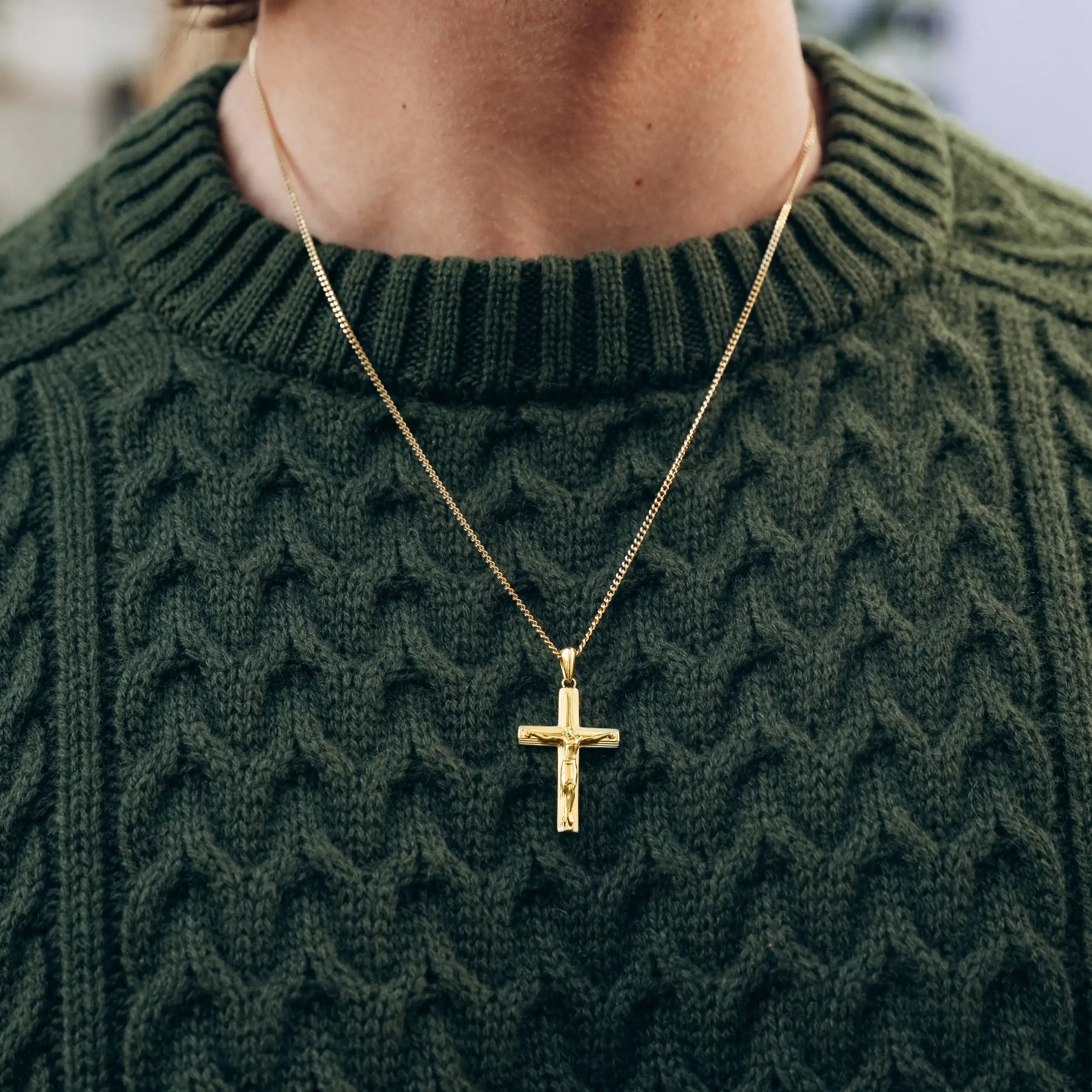 Crucifix Pendant - 14K Gold - Image 3