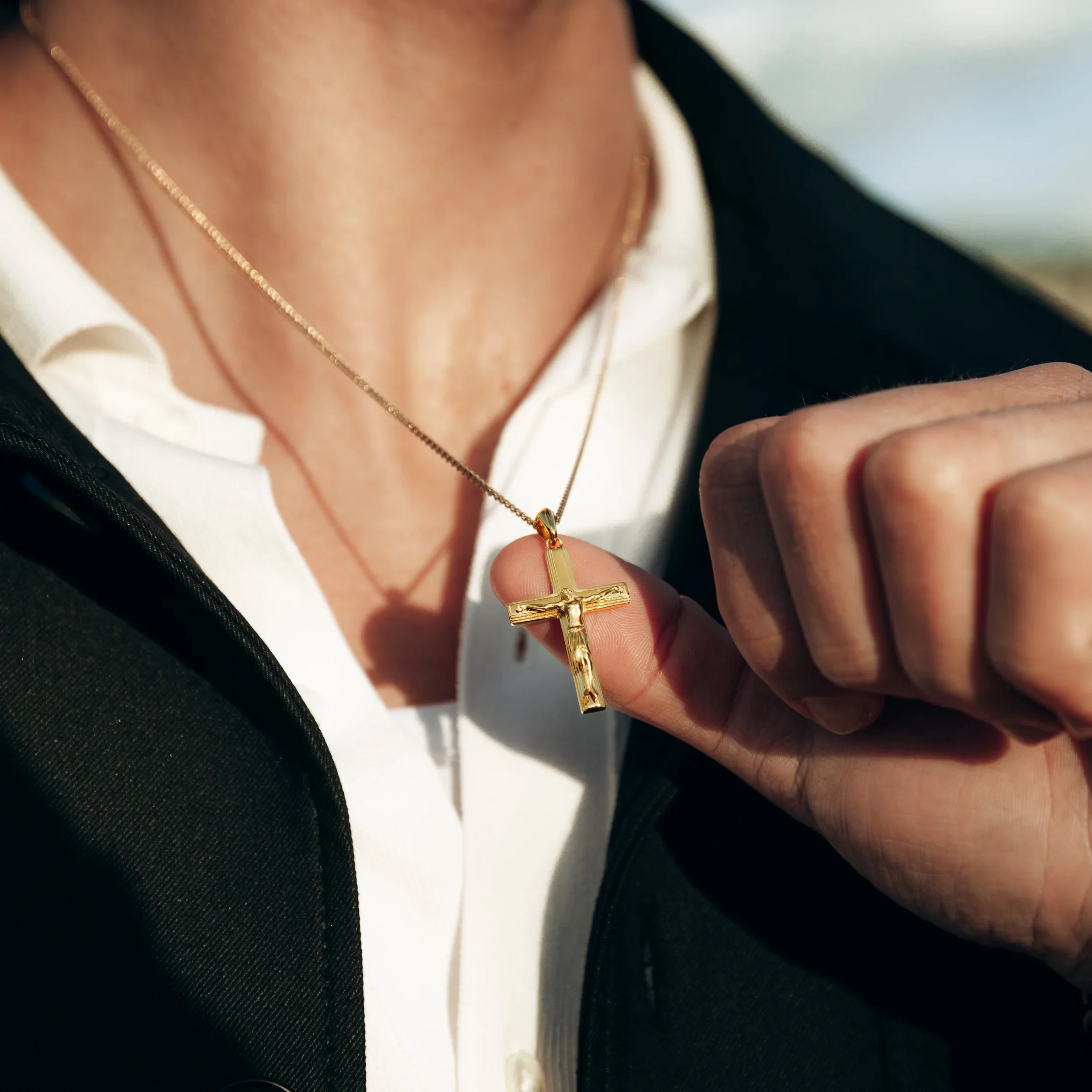 Crucifix Pendant - 14K Gold - Image 4