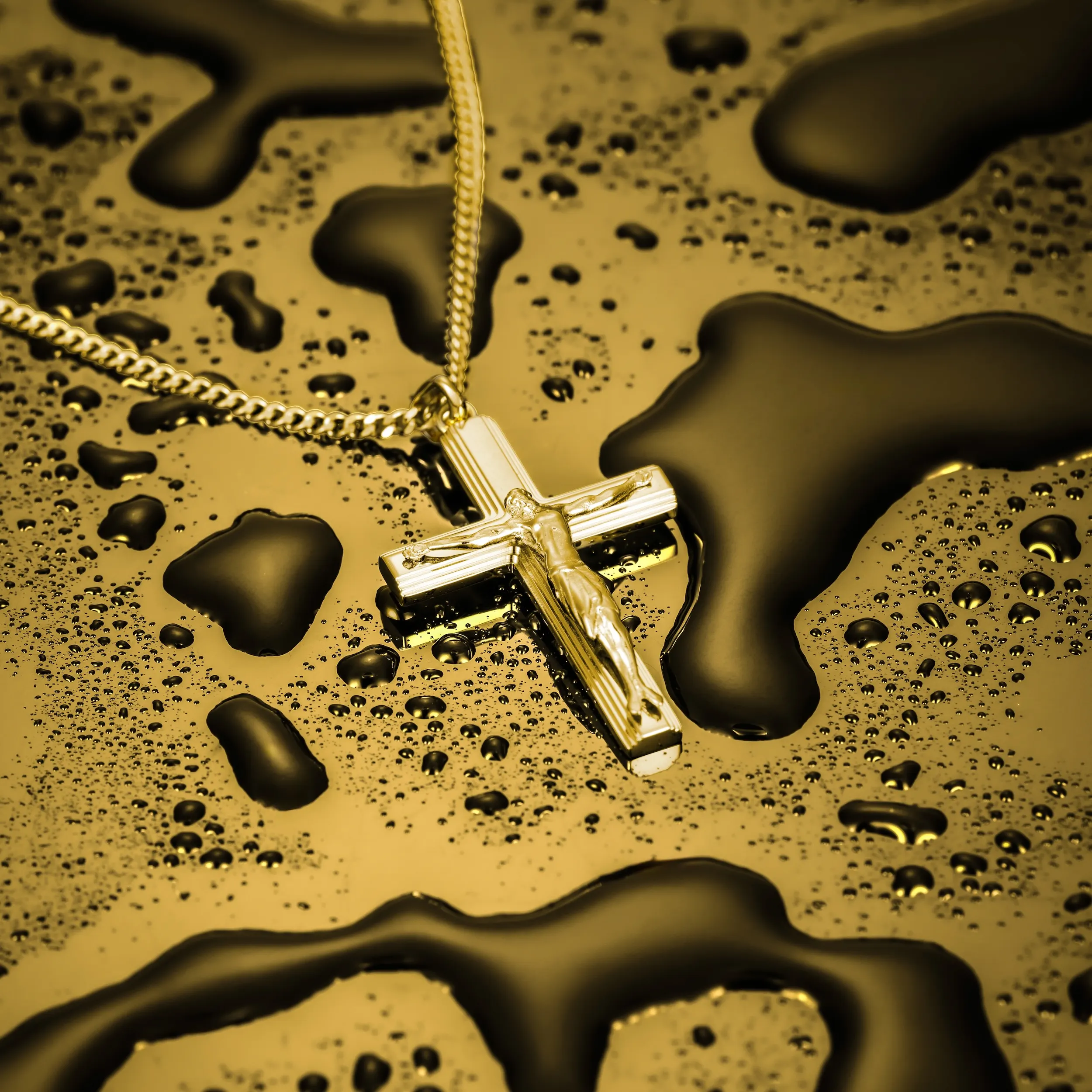 Crucifix Pendant - 14K Gold - Image 7