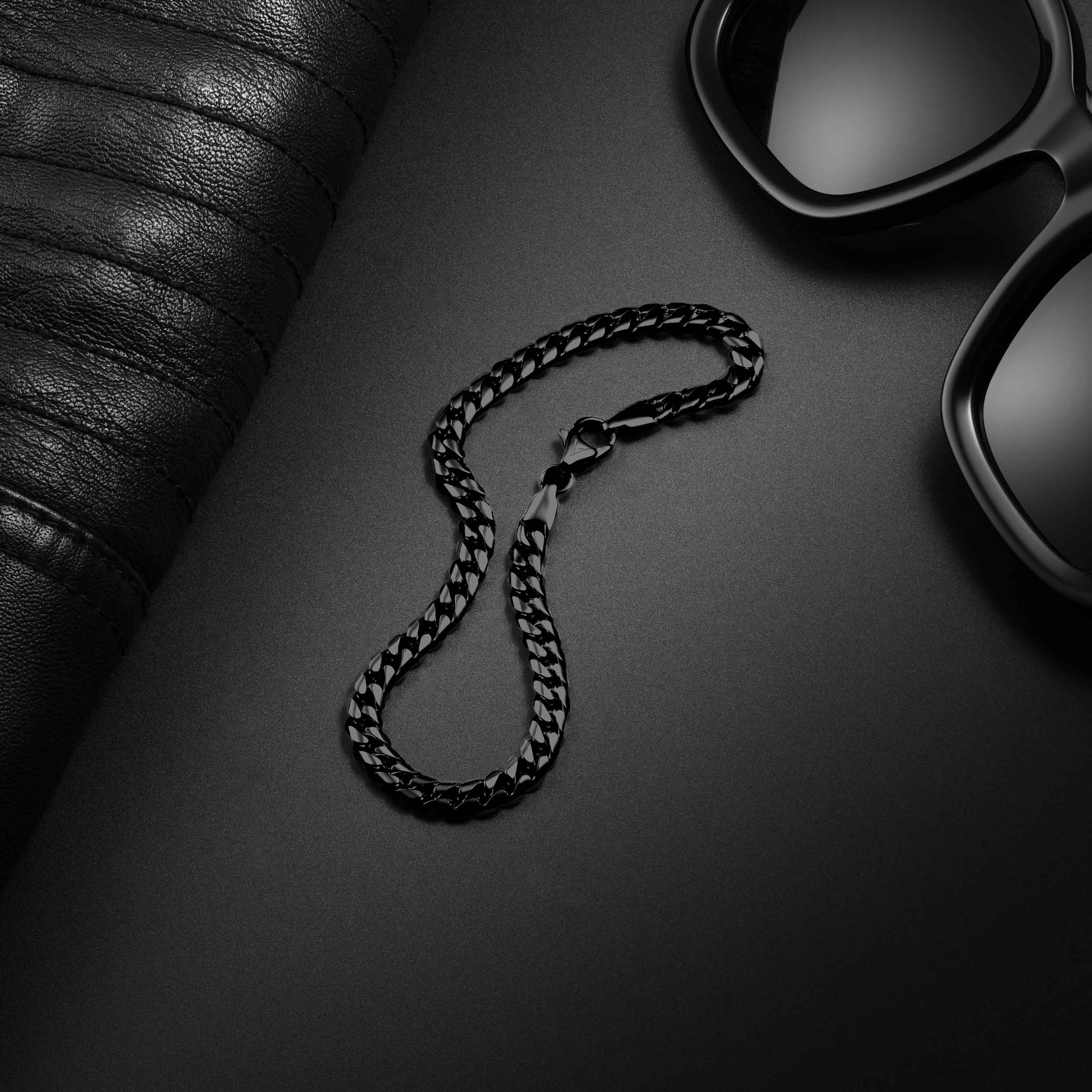 Cuban Chain Bracelet, 5MM - Stealth - Image 3