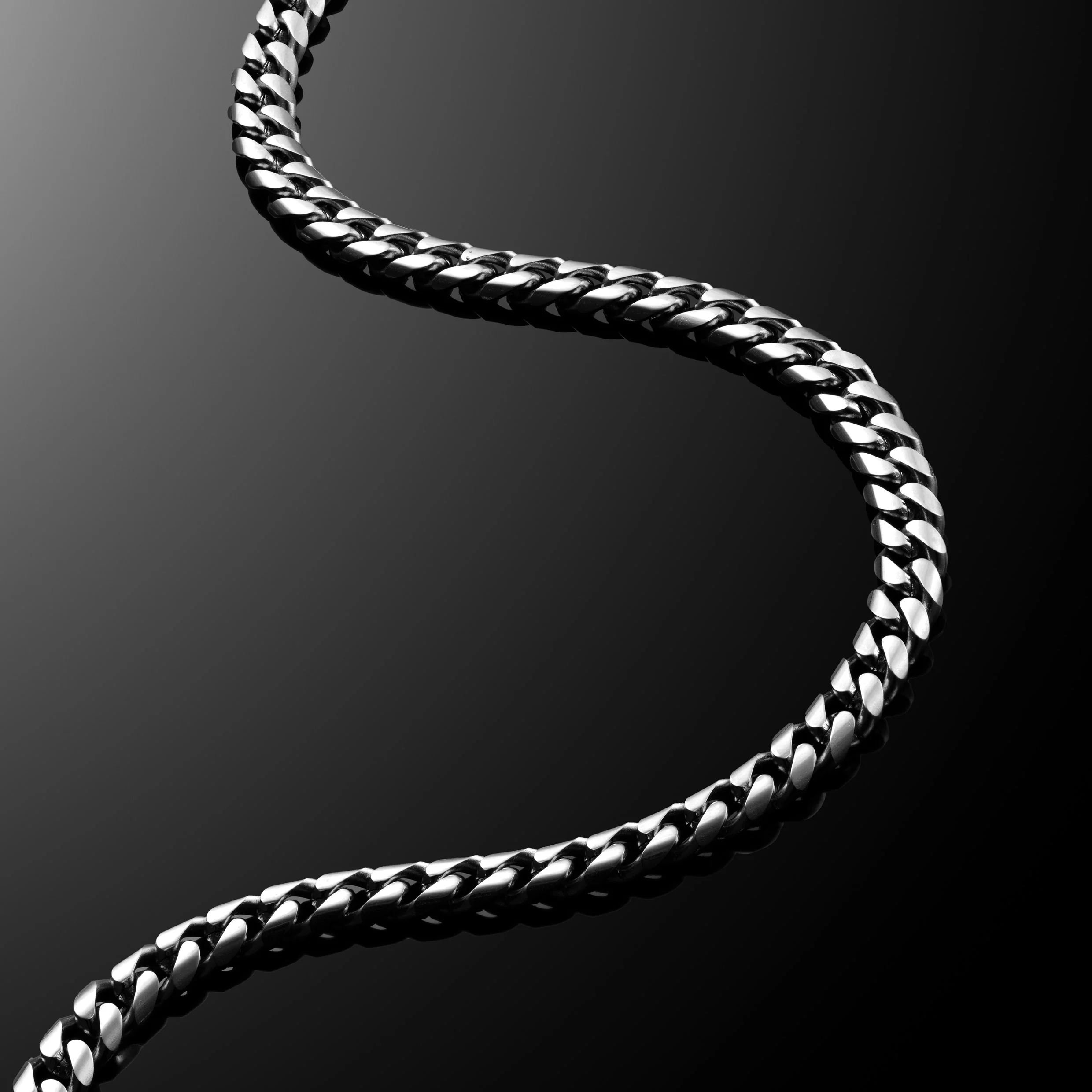 Cuban Chain Bracelet, 5MM - Silver - Image 5