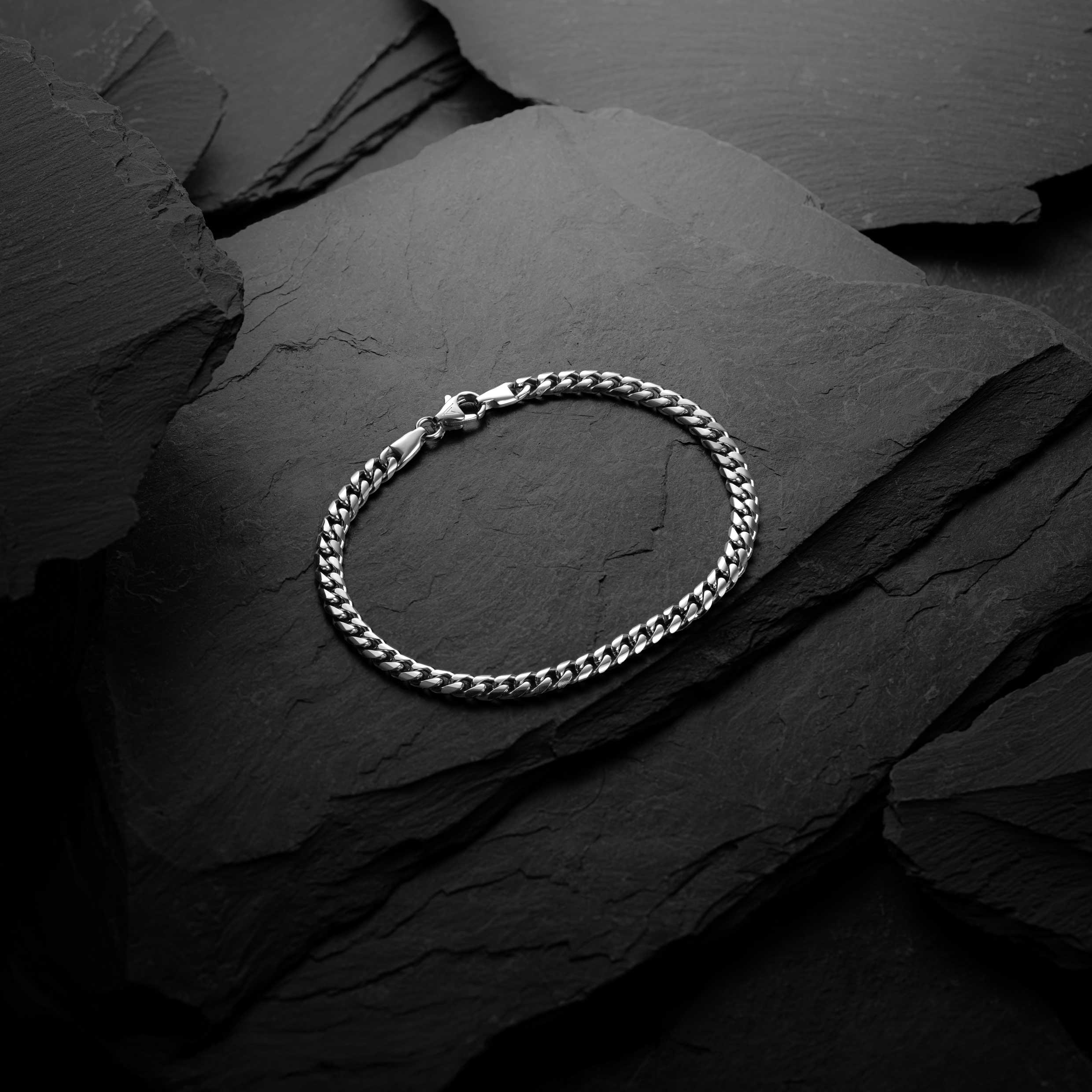 Cuban Chain Bracelet, 5MM - Silver - Image 7