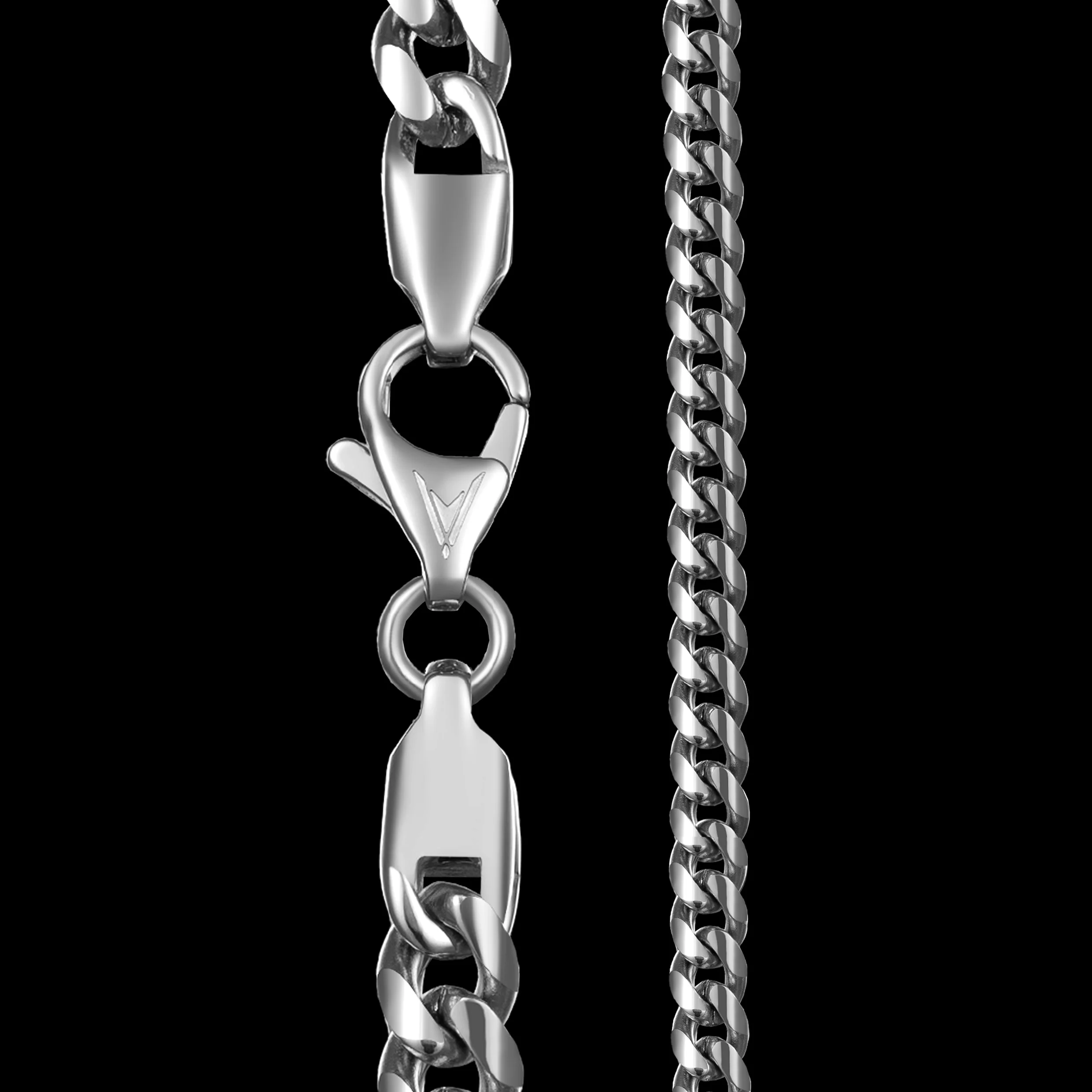 Cuban Chain Necklace, 5MM - Silver - Image 5
