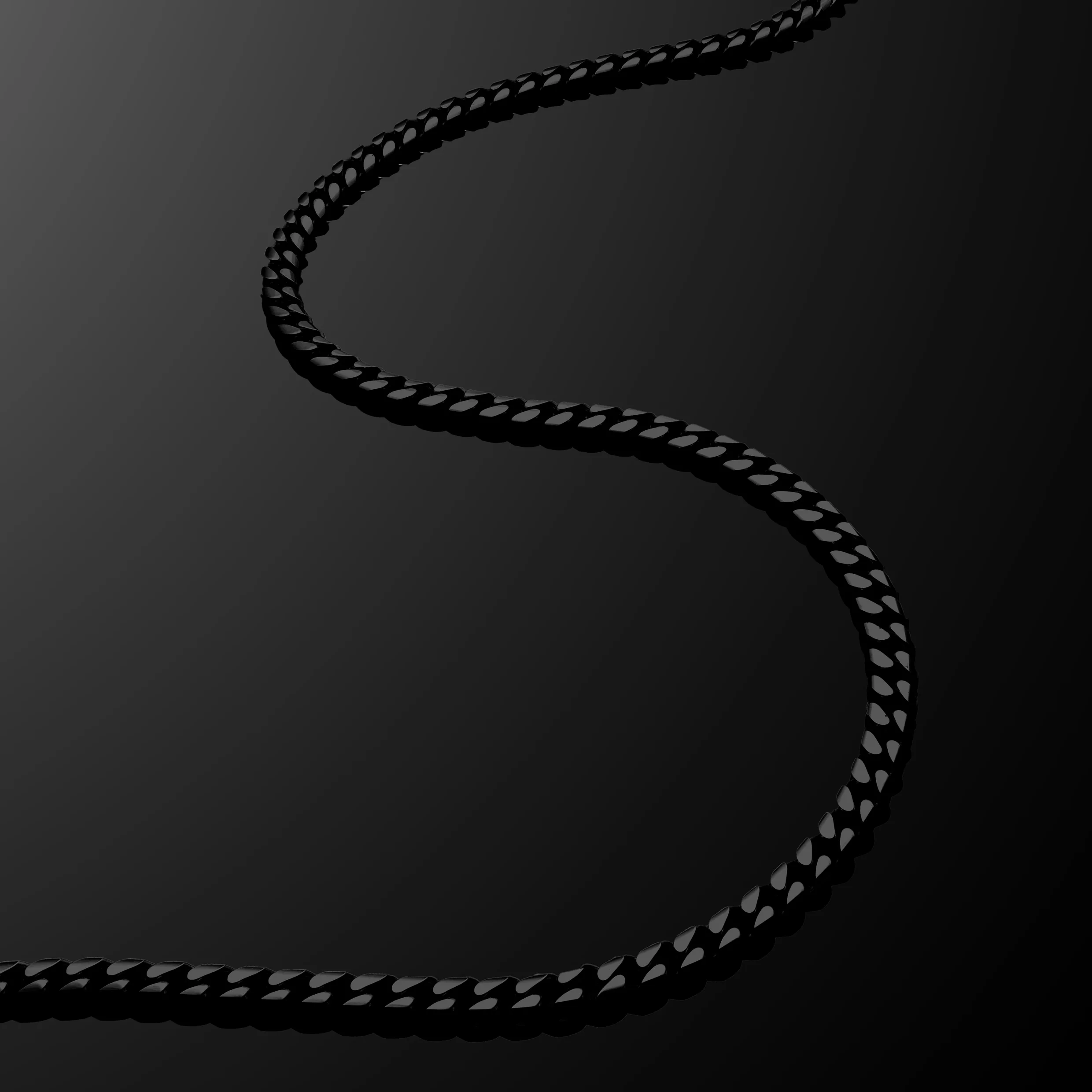 Cuban Chain Necklace, 5MM - Stealth - Image 3