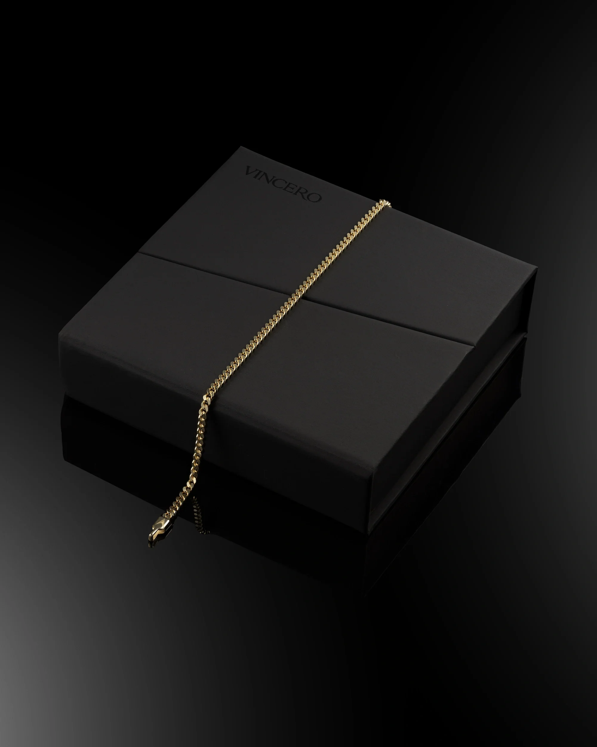Curb Chain Bracelet, 3MM - 14K Gold - Image 5