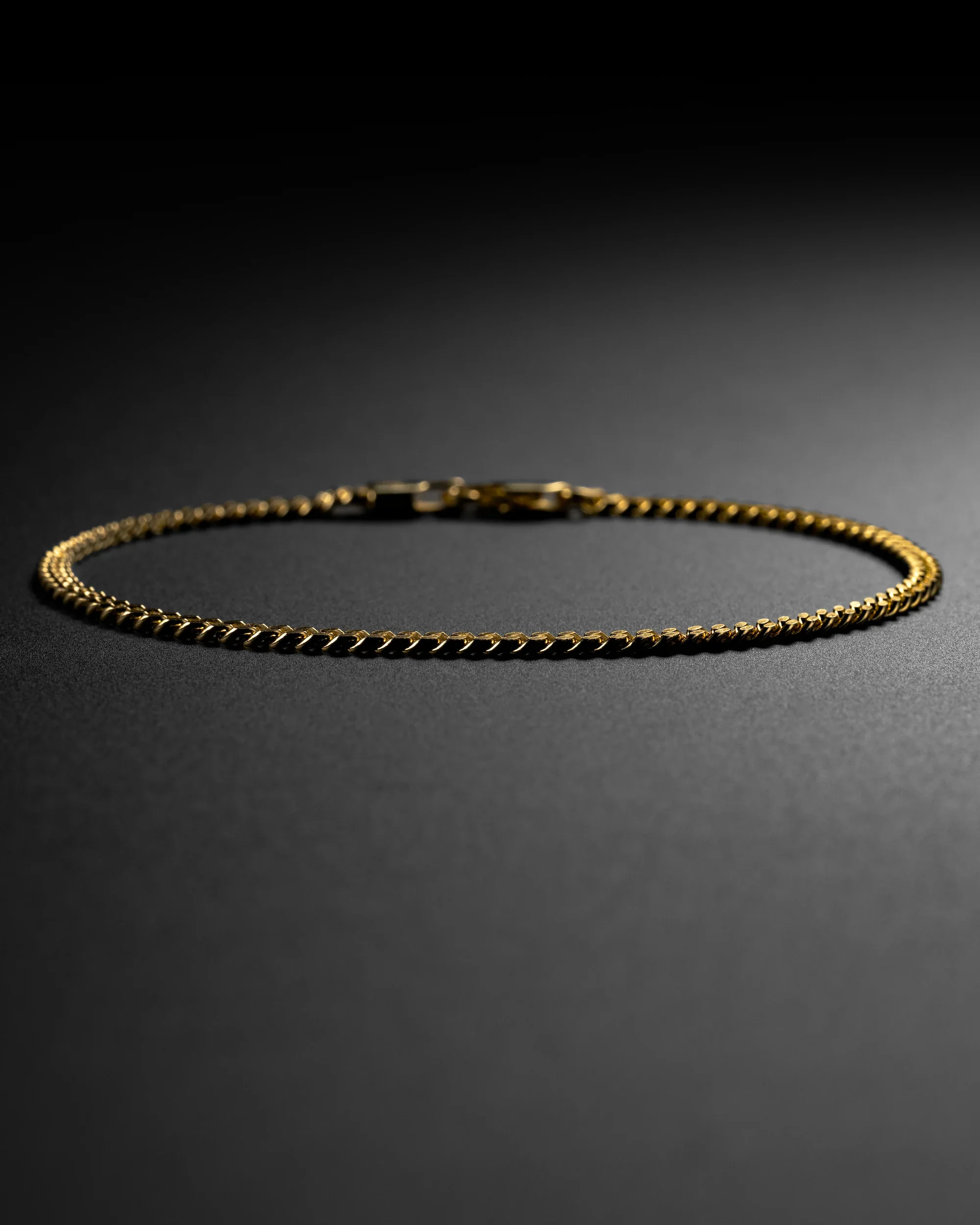 Curb Chain Bracelet, 3MM - 14K Gold - Image 7