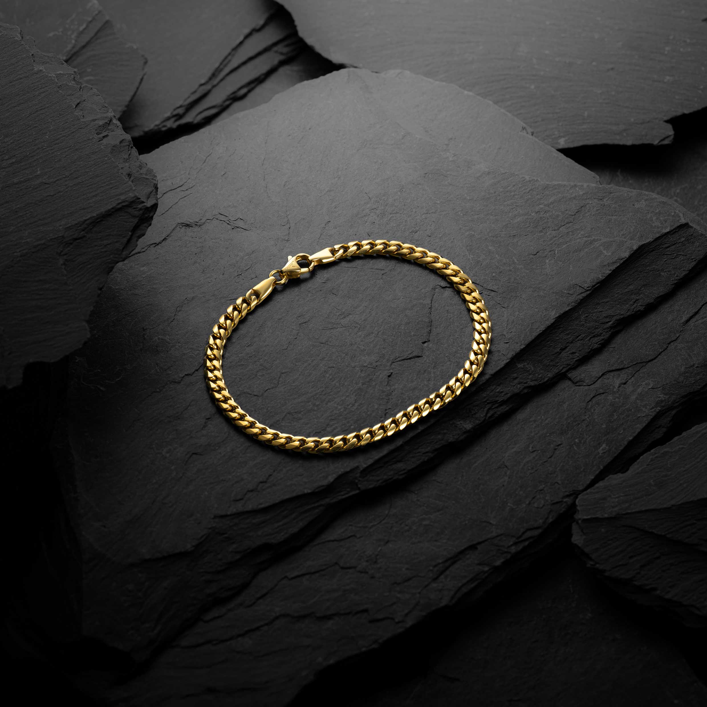 Cuban Chain Bracelet, 5MM - 14K Gold - Image 6
