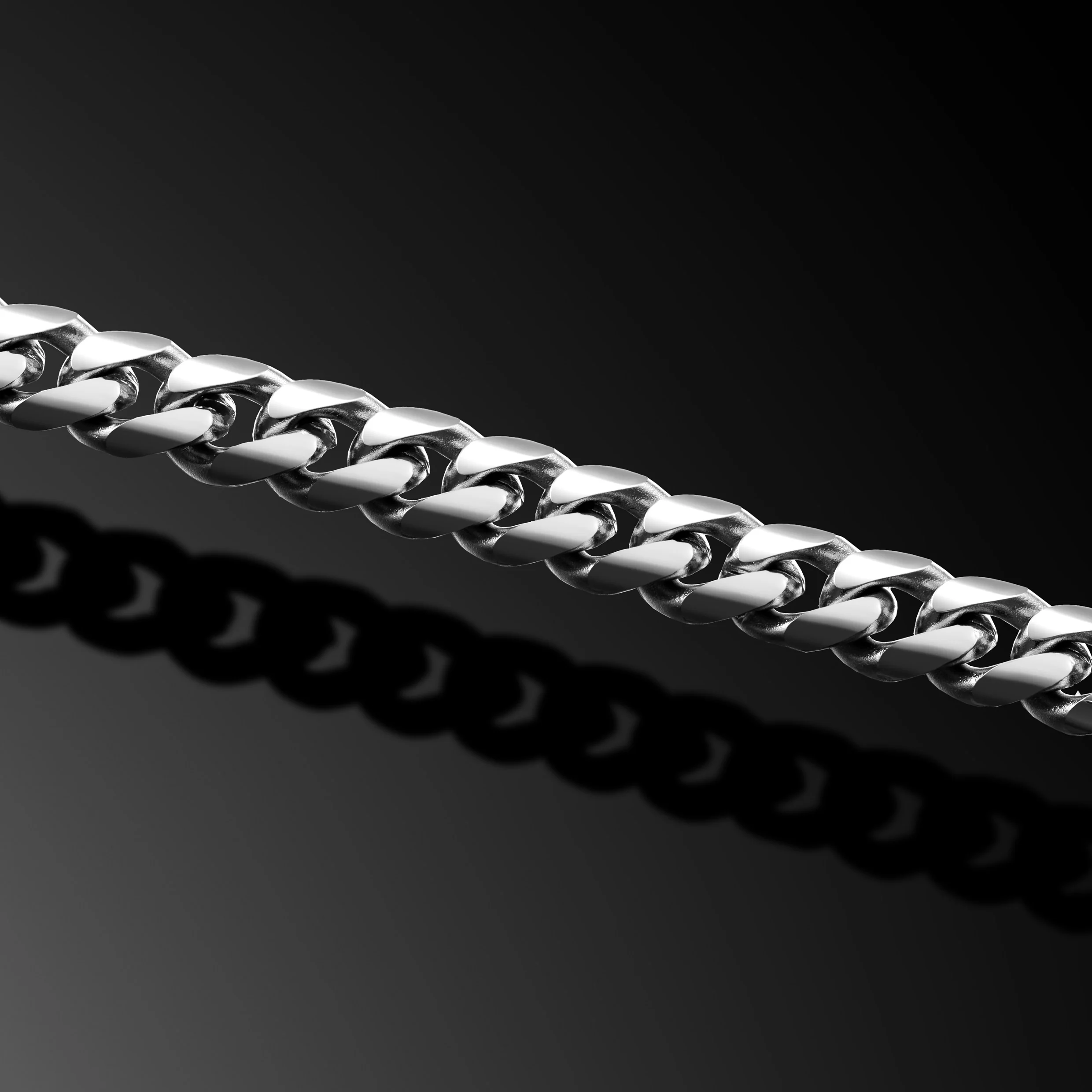 Cuban Chain Necklace, 5MM - Silver - Image 4
