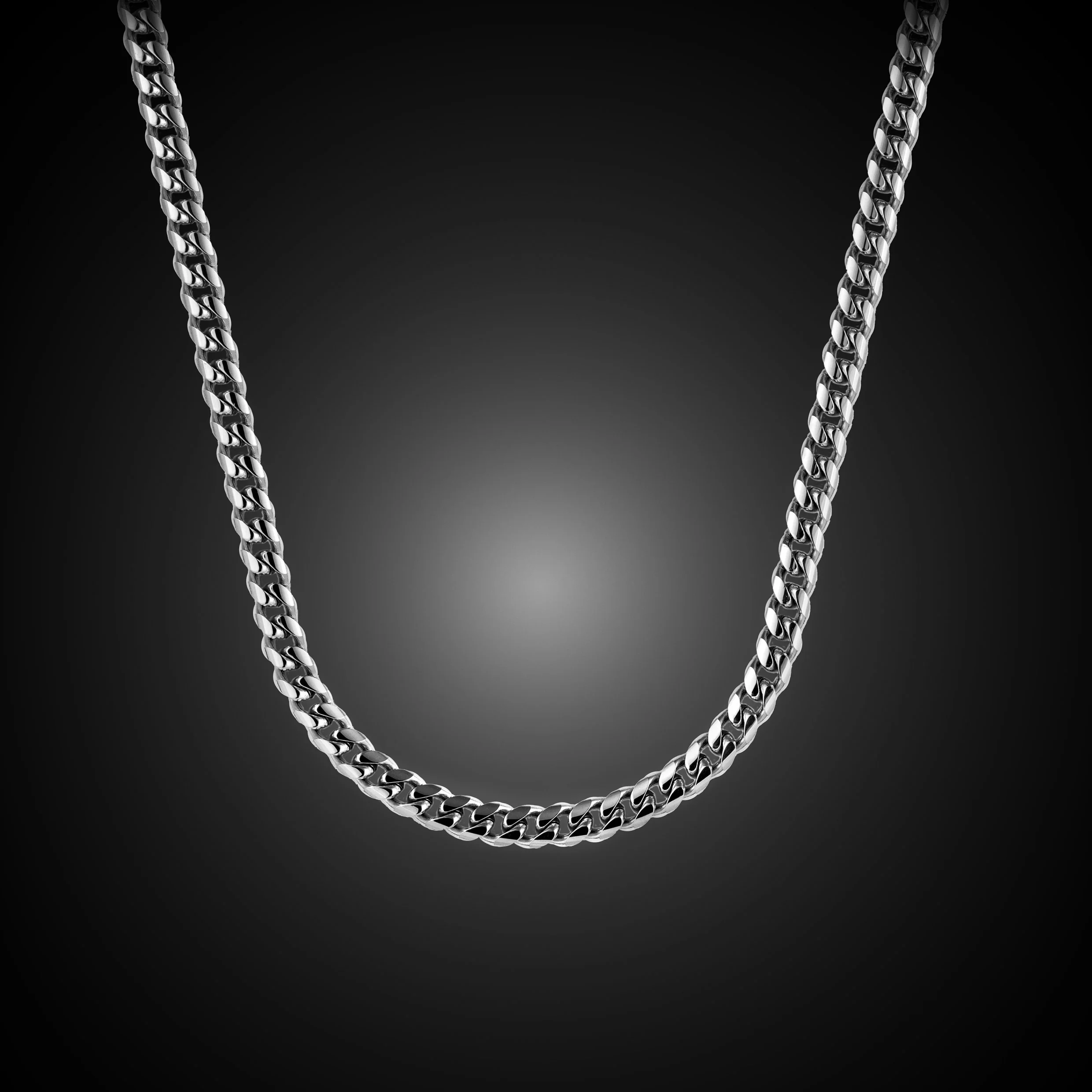 Cuban Chain Necklace, 5MM - Silver - Image 11