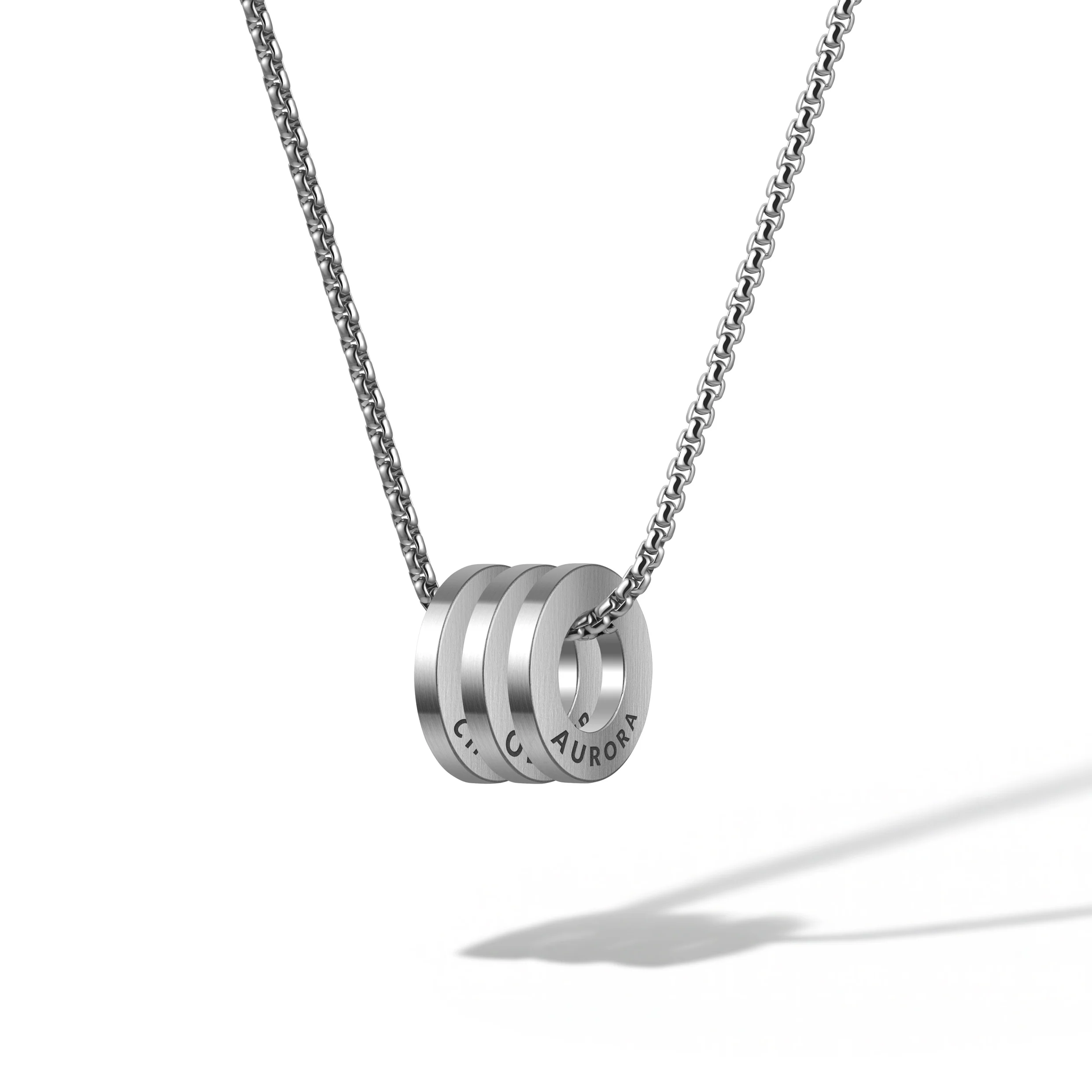 Family Rings Necklace - Silver