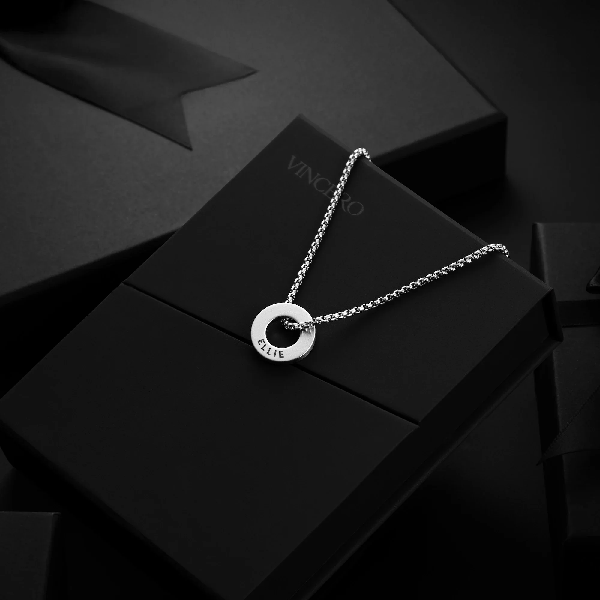 Family Rings Necklace - Silver - Image 3
