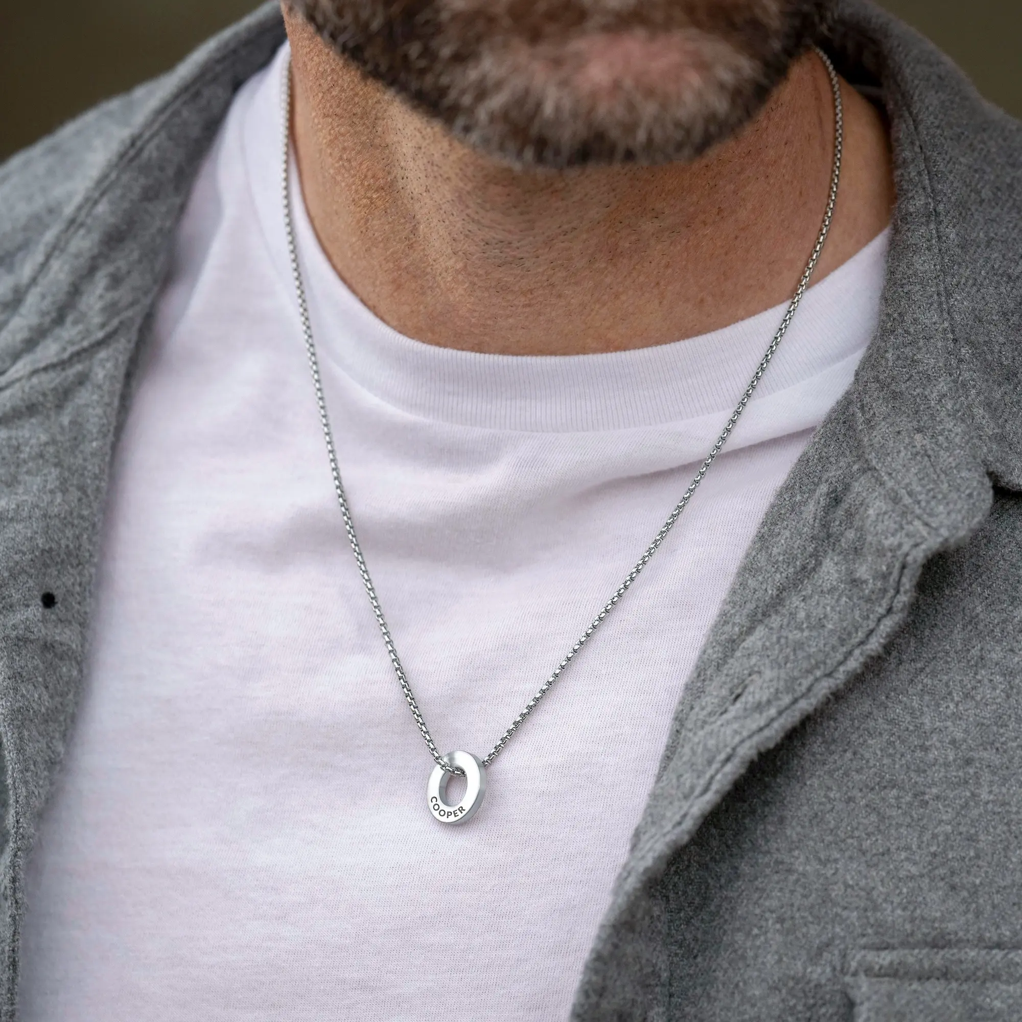 Family Rings Necklace - Silver - Image 4