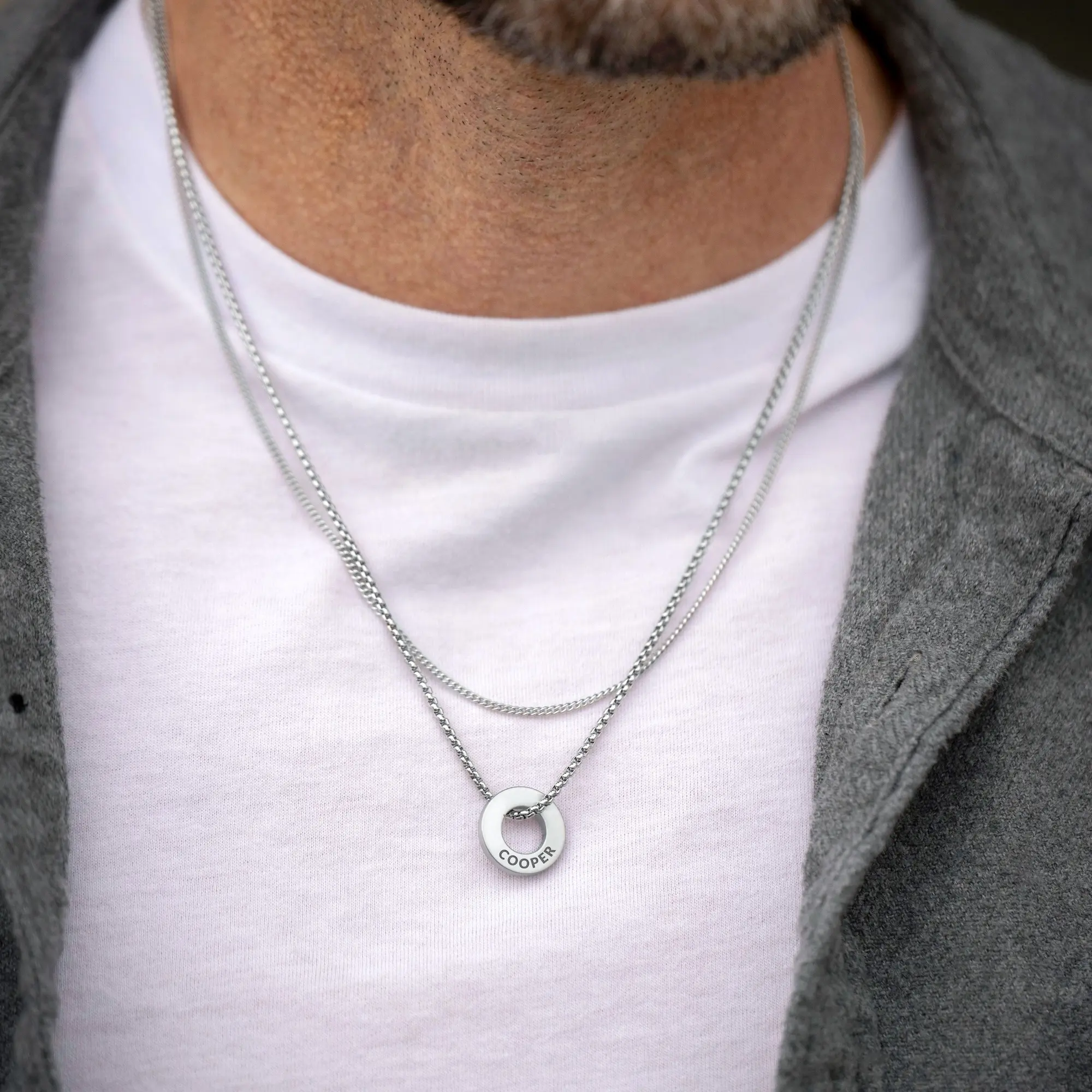 Family Rings Necklace - Silver - Image 7