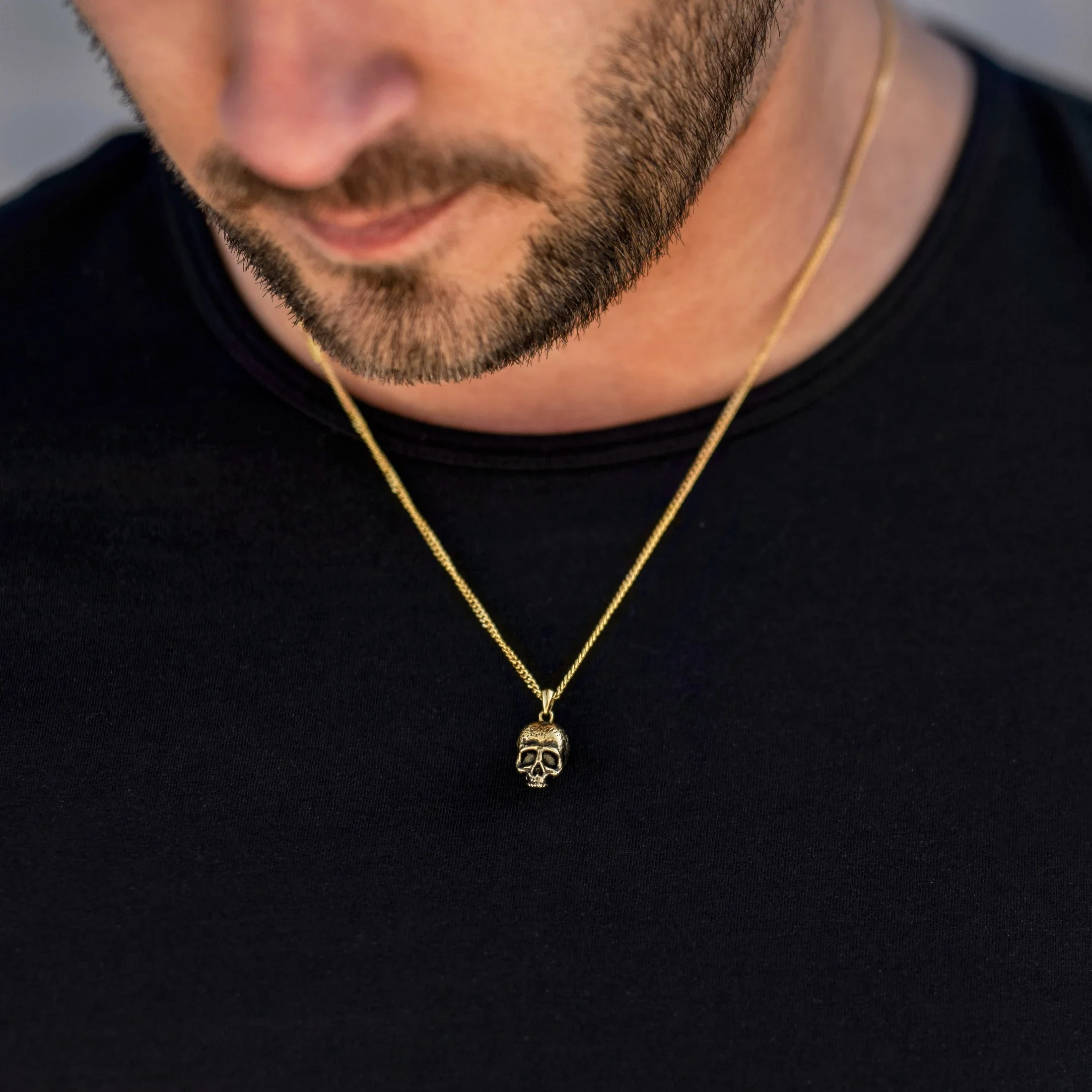 Memento Mori Pendant - 14K Gold - Image 7