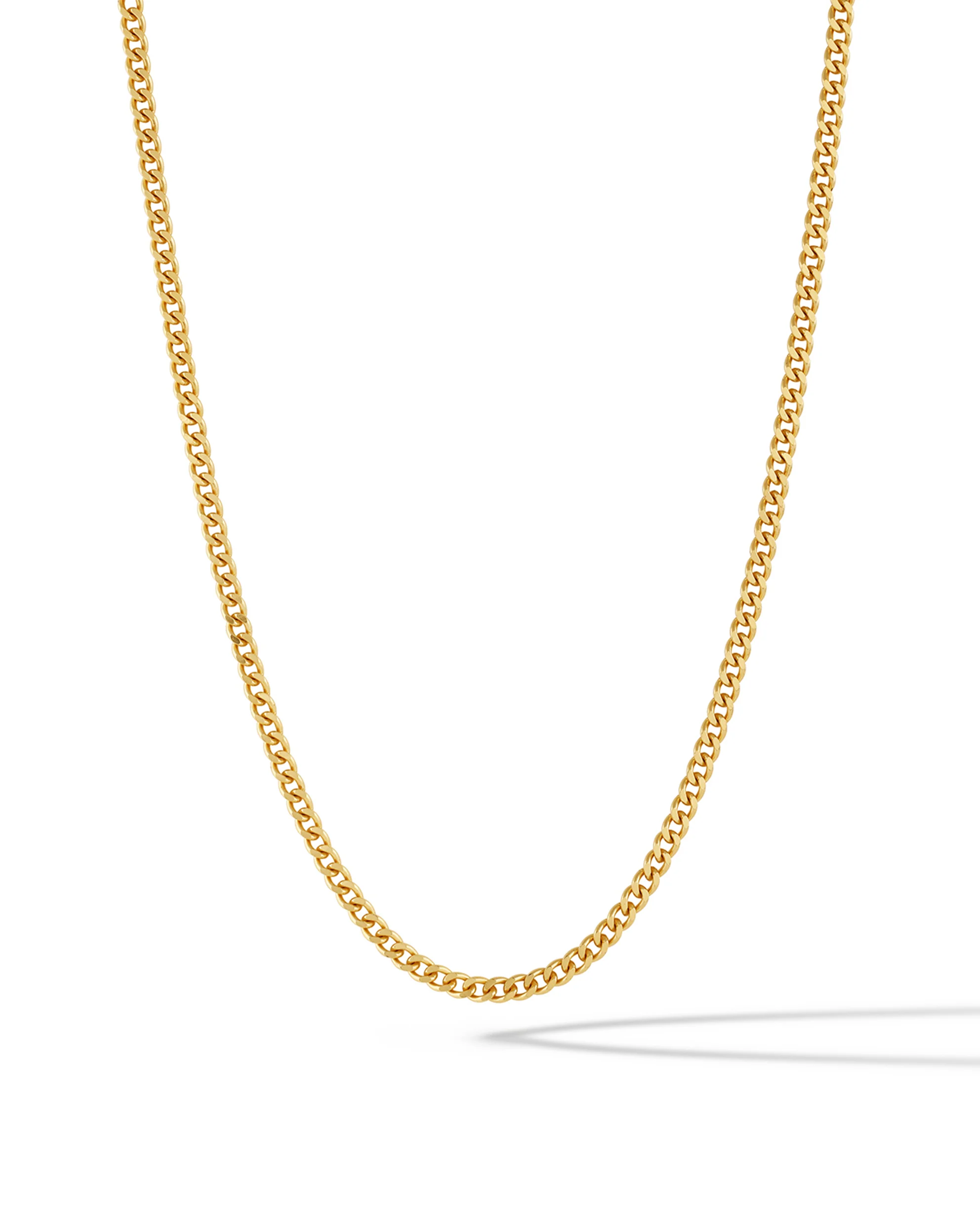 Curb Chain Necklace, 3MM - 14K Gold - Image 7