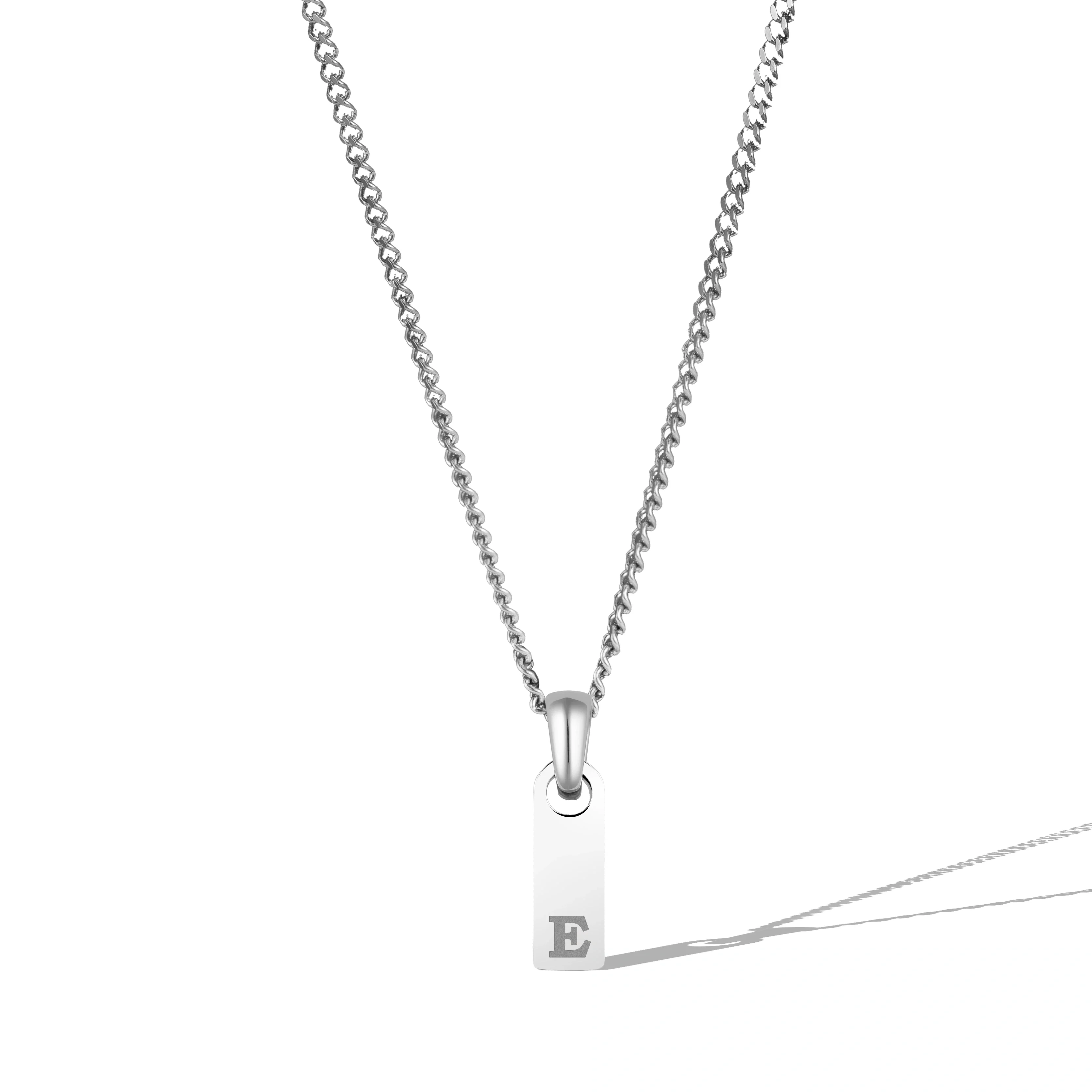 Initial Tag Necklace - Silver - Image 12