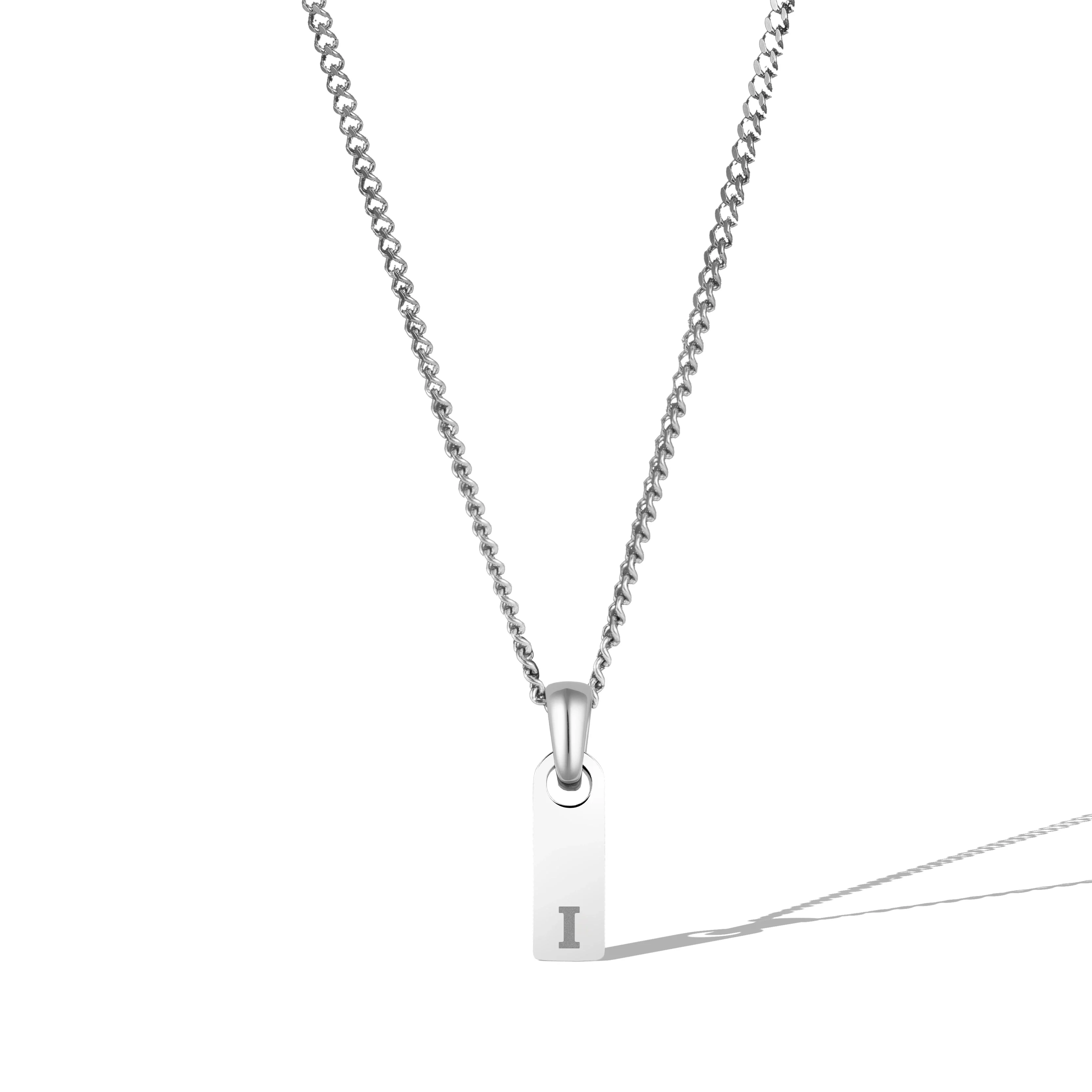 Initial Tag Necklace - Silver - Image 16