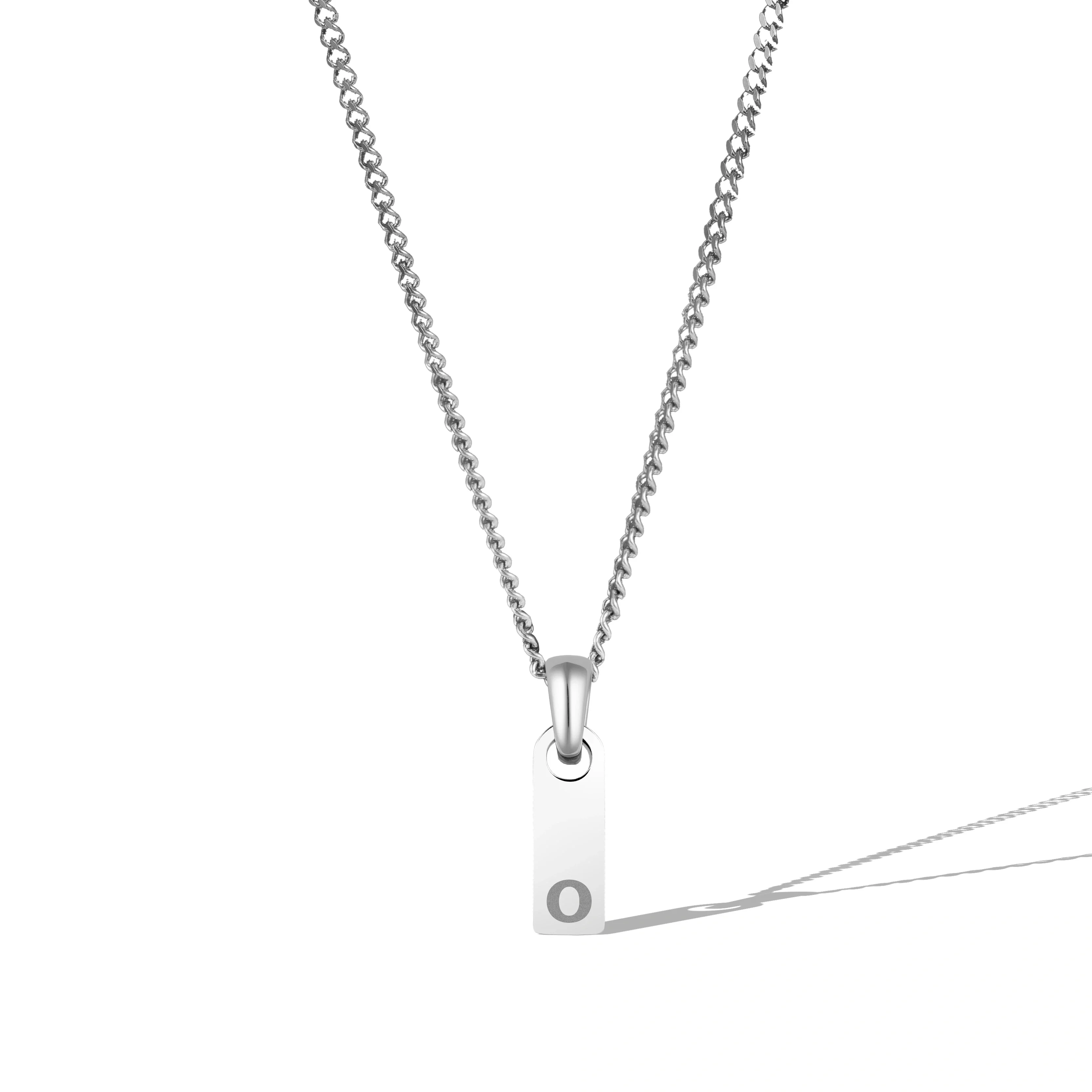 Initial Tag Necklace - Silver - Image 22