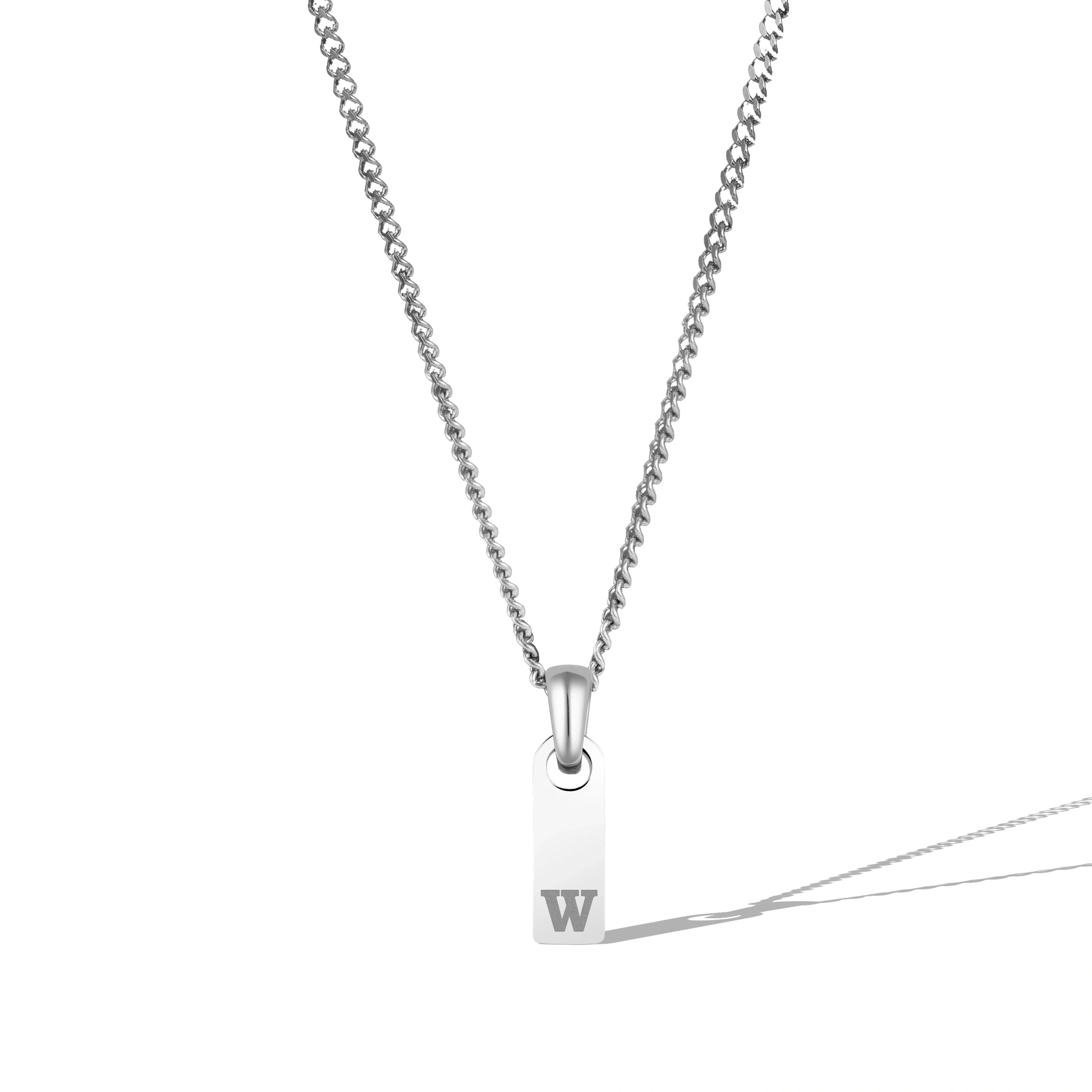 Initial Tag Necklace - Silver - Image 30