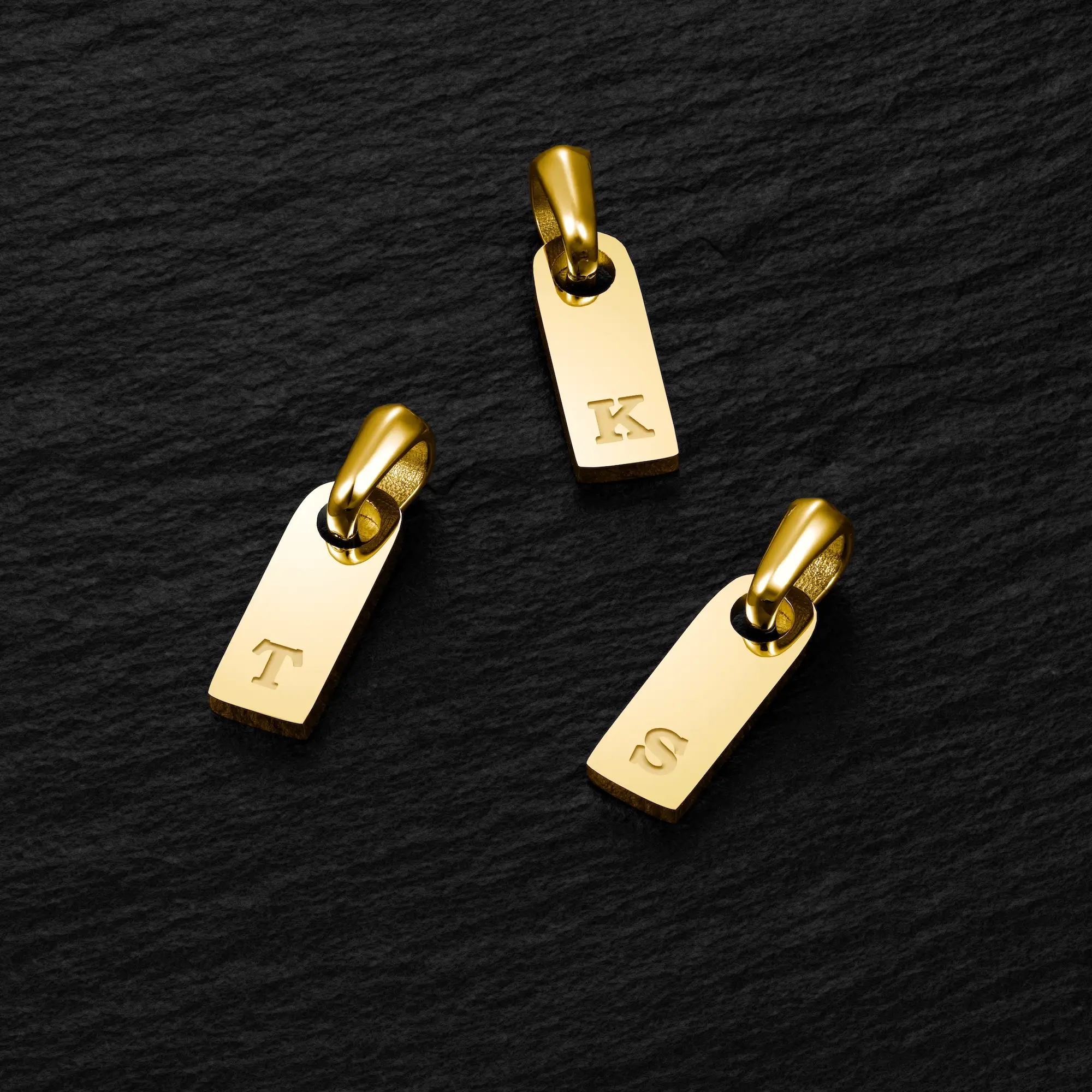 Initial Tag Pendant - 14K Gold - Image 2