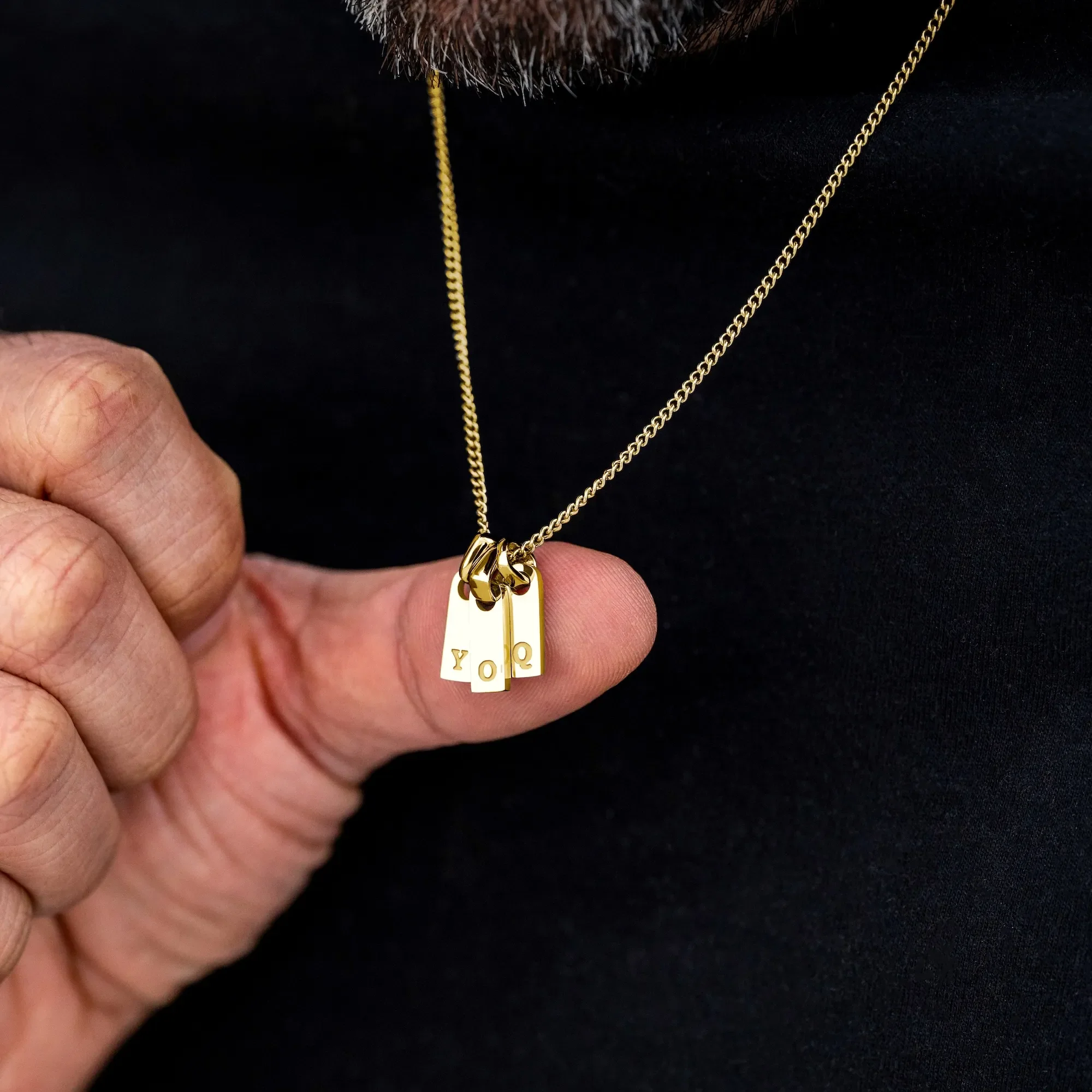 Initial Tag Pendant - 14K Gold - Image 6